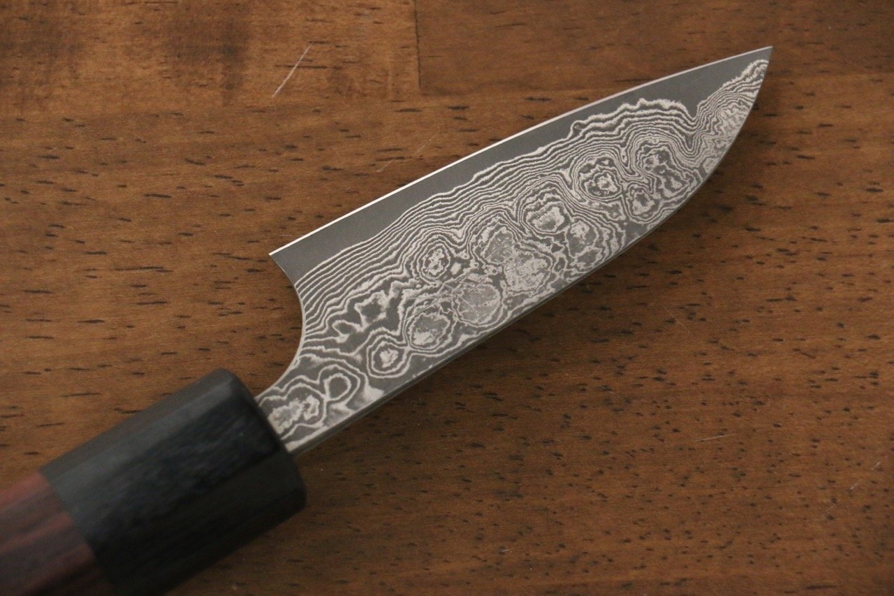 Masakage Kumo VG10 Damascus Petty-Utility 75mm Shitan Handle - Seisuke Knife
