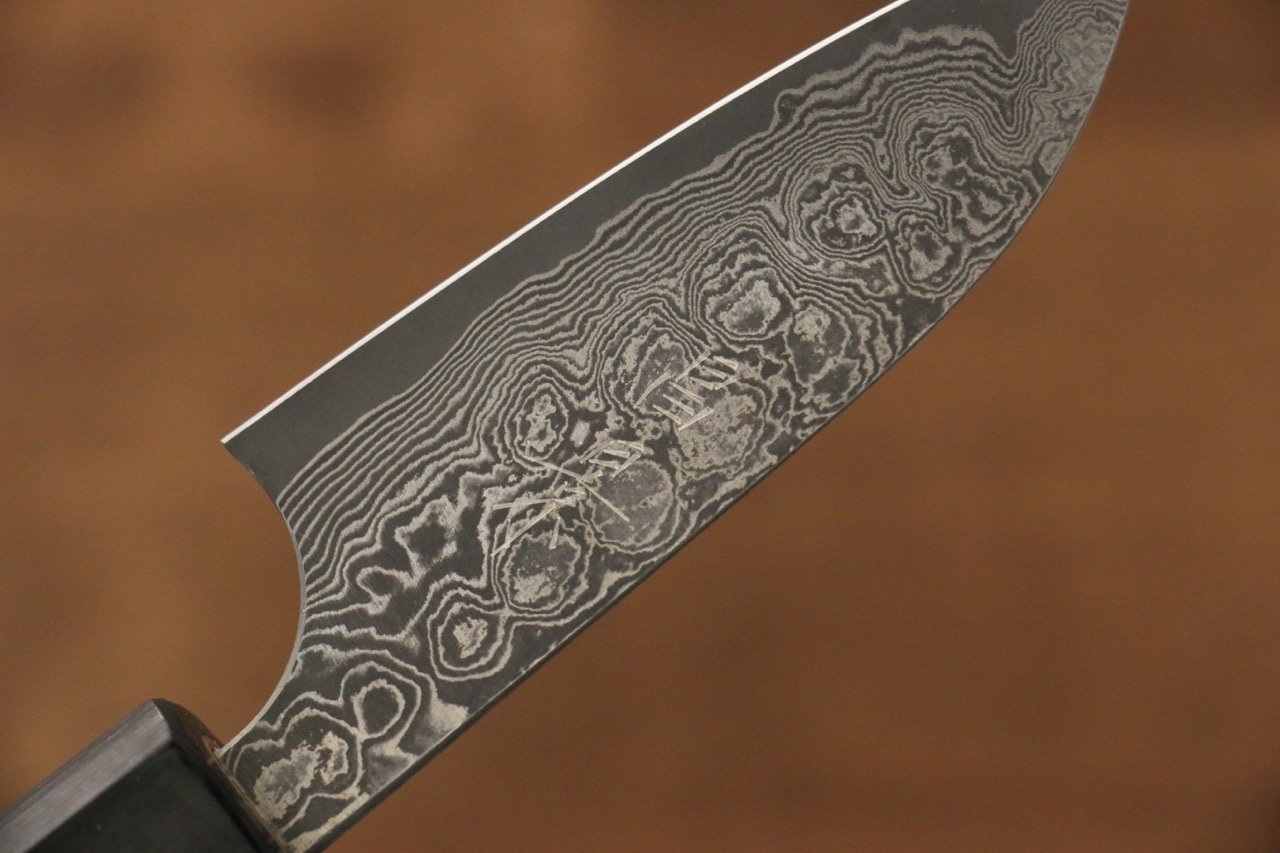 Masakage Kumo VG10 Damascus Petty-Utility 75mm Shitan Handle - Seisuke Knife