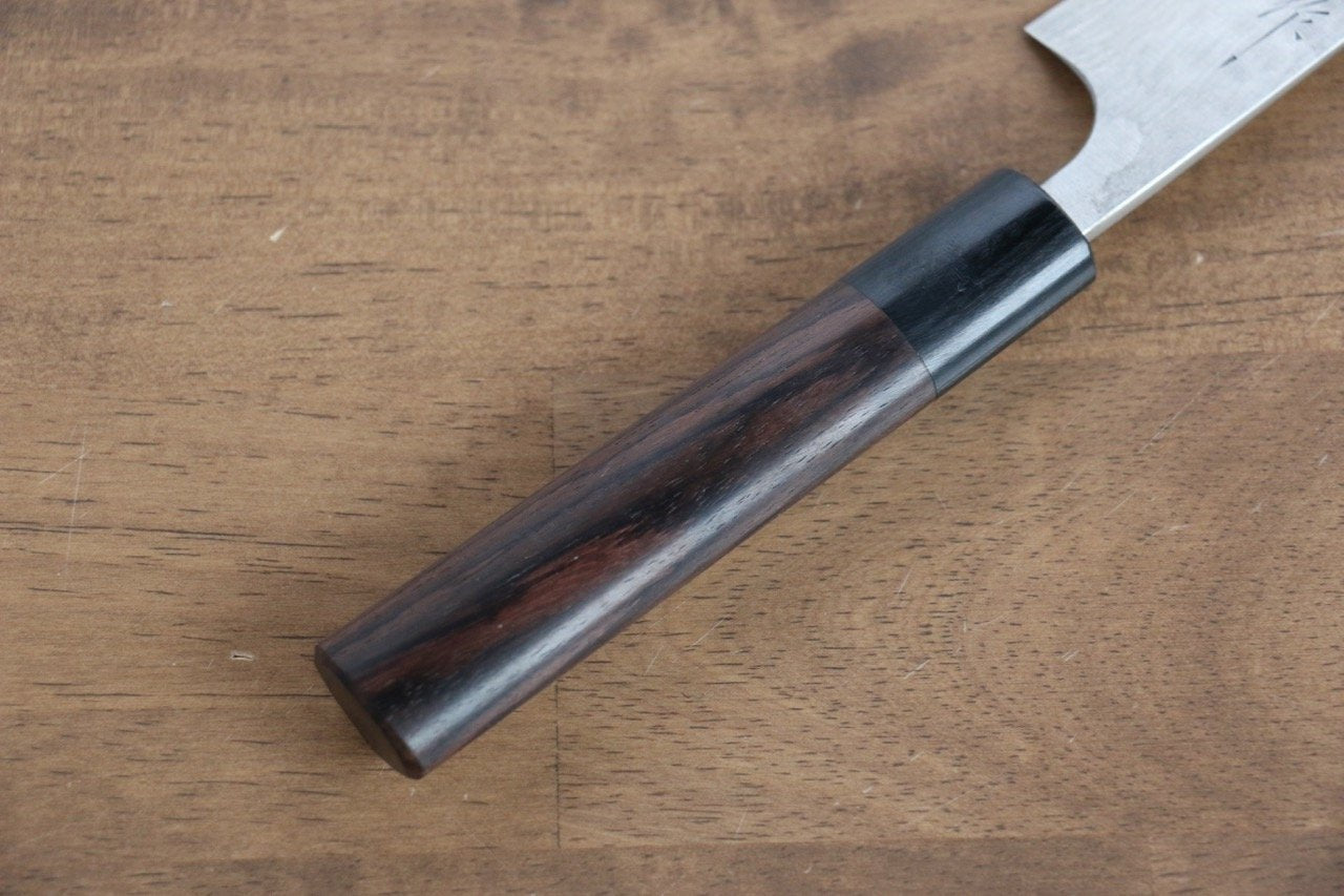 Nao Yamamoto SRS13 Damascus Maru Hammered Petty-Utility 160mm Shitan Handle - Seisuke Knife