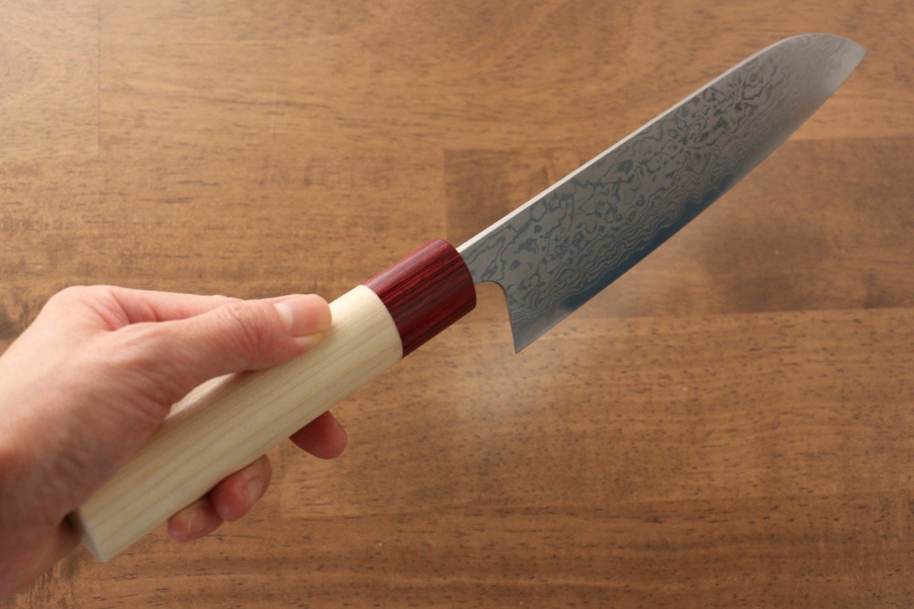 Masakage Kiri VG10 Damascus Santoku 170mm Magnolia Handle - Seisuke Knife