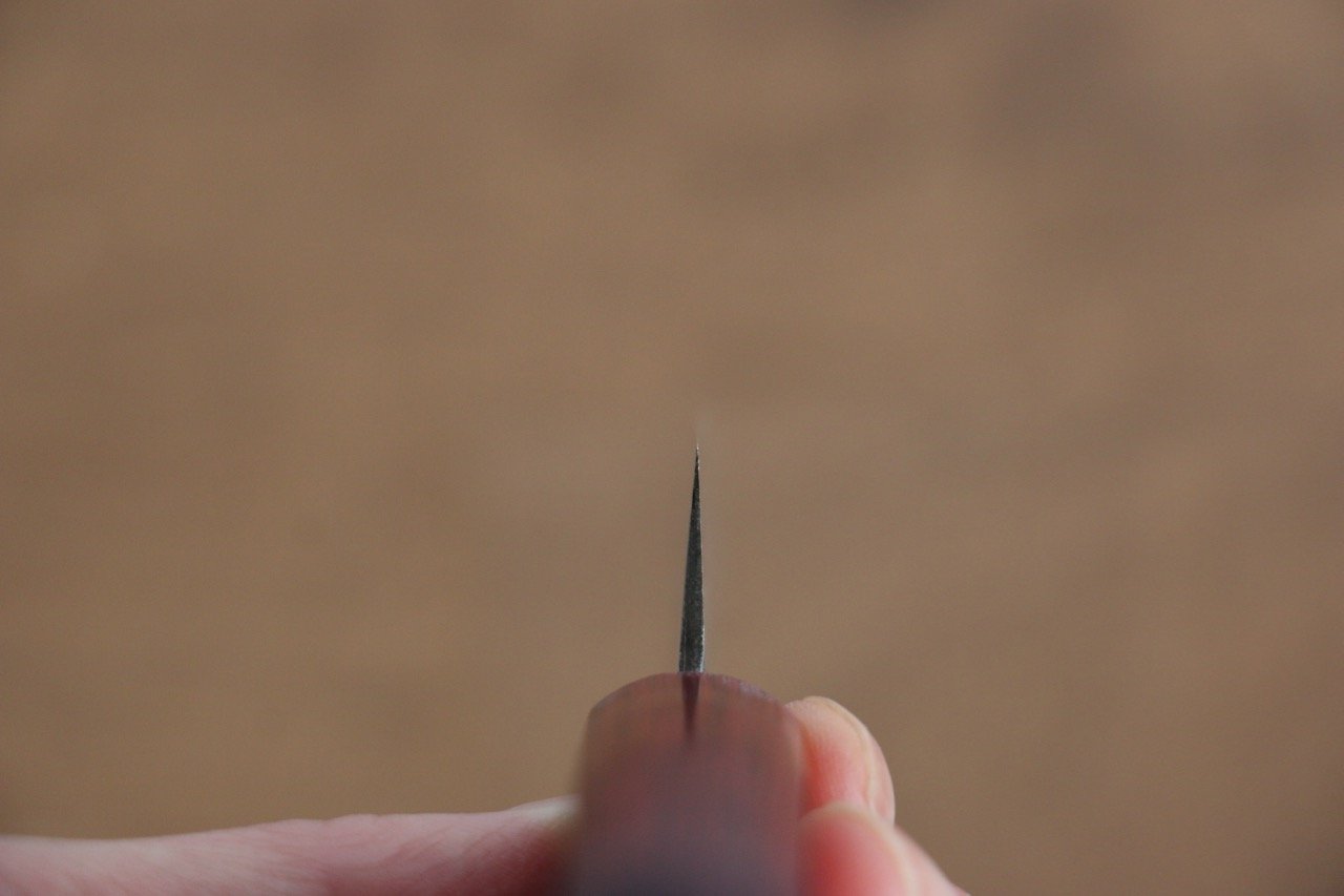 Nao Yamamoto VG10 Hammered Damascus Nashiji Petty-Utility 160mm Red Pakkawood Handle - Seisuke Knife