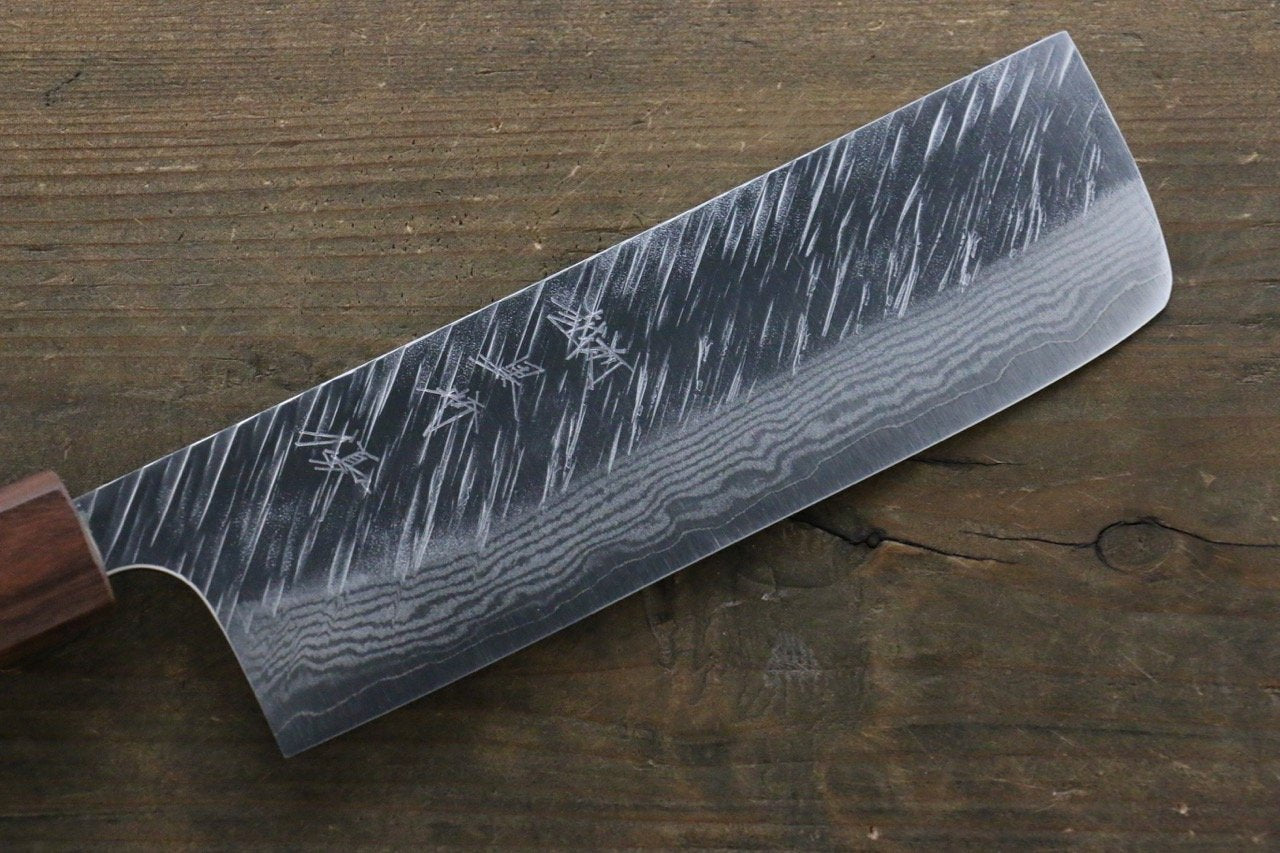 Yu Kurosaki Fujin VG10 Damascas Nakiri Japanese Chef Knife 165mm - Seisuke Knife