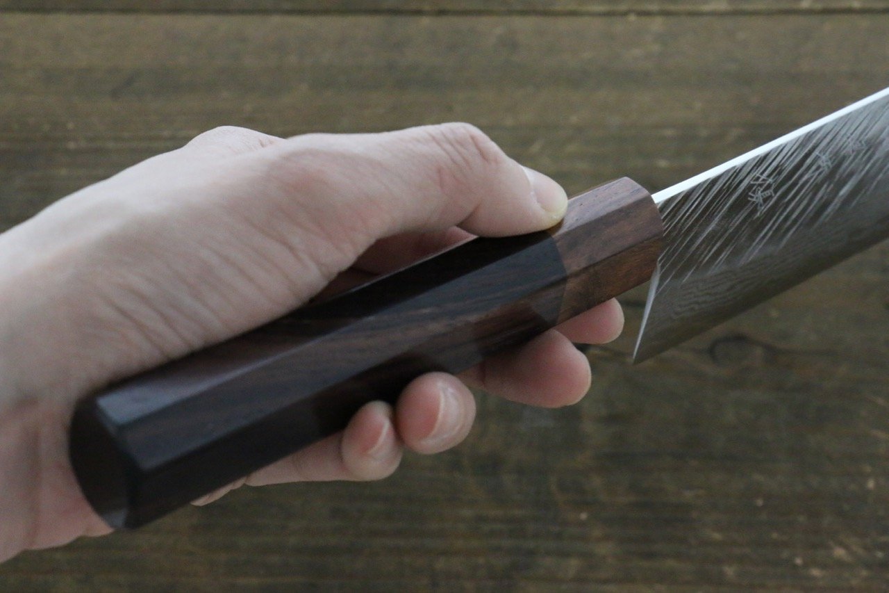 Yu Kurosaki Fujin VG10 Damascas Nakiri Japanese Chef Knife 165mm - Seisuke Knife