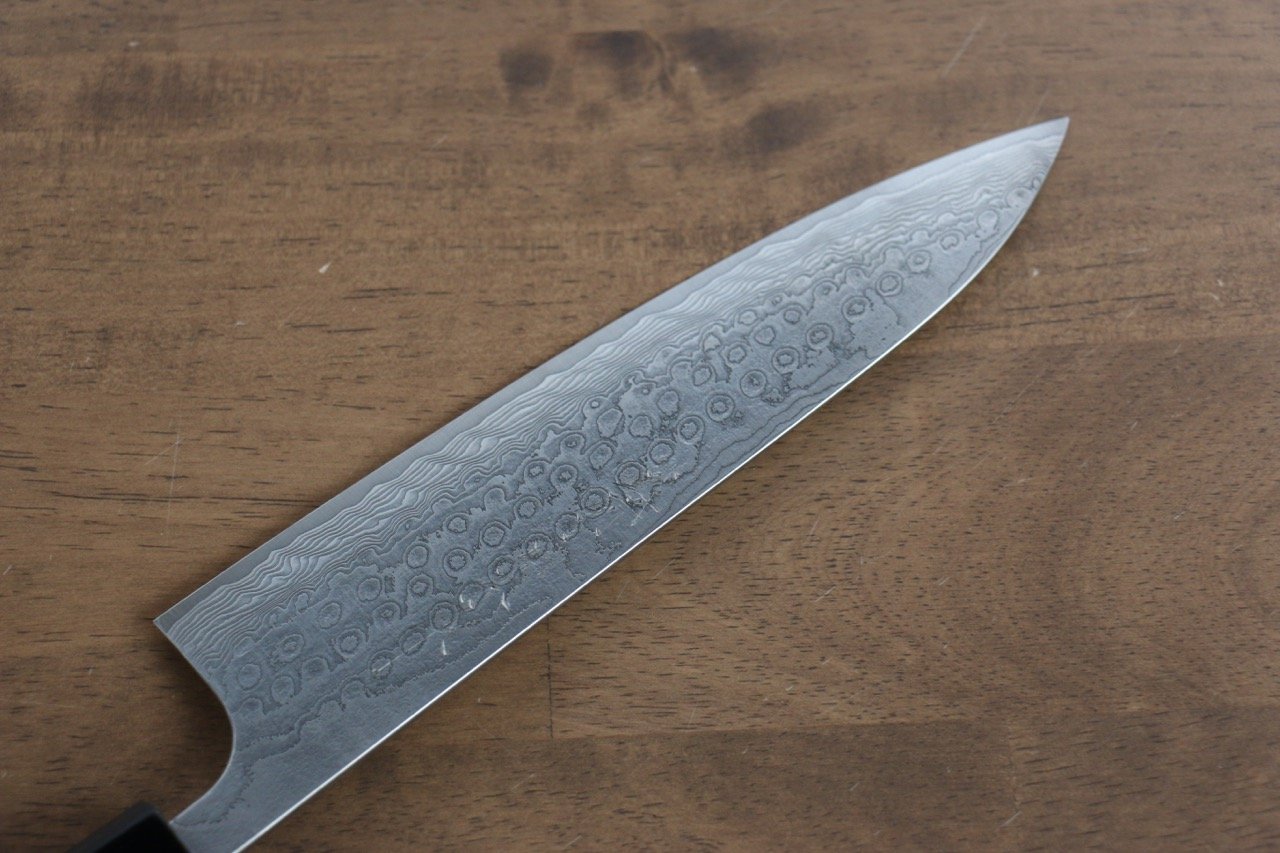Nao Yamamoto SG2 Damascus Migaki Finished Gyuto 180mm Cherry Wood Handle - Seisuke Knife