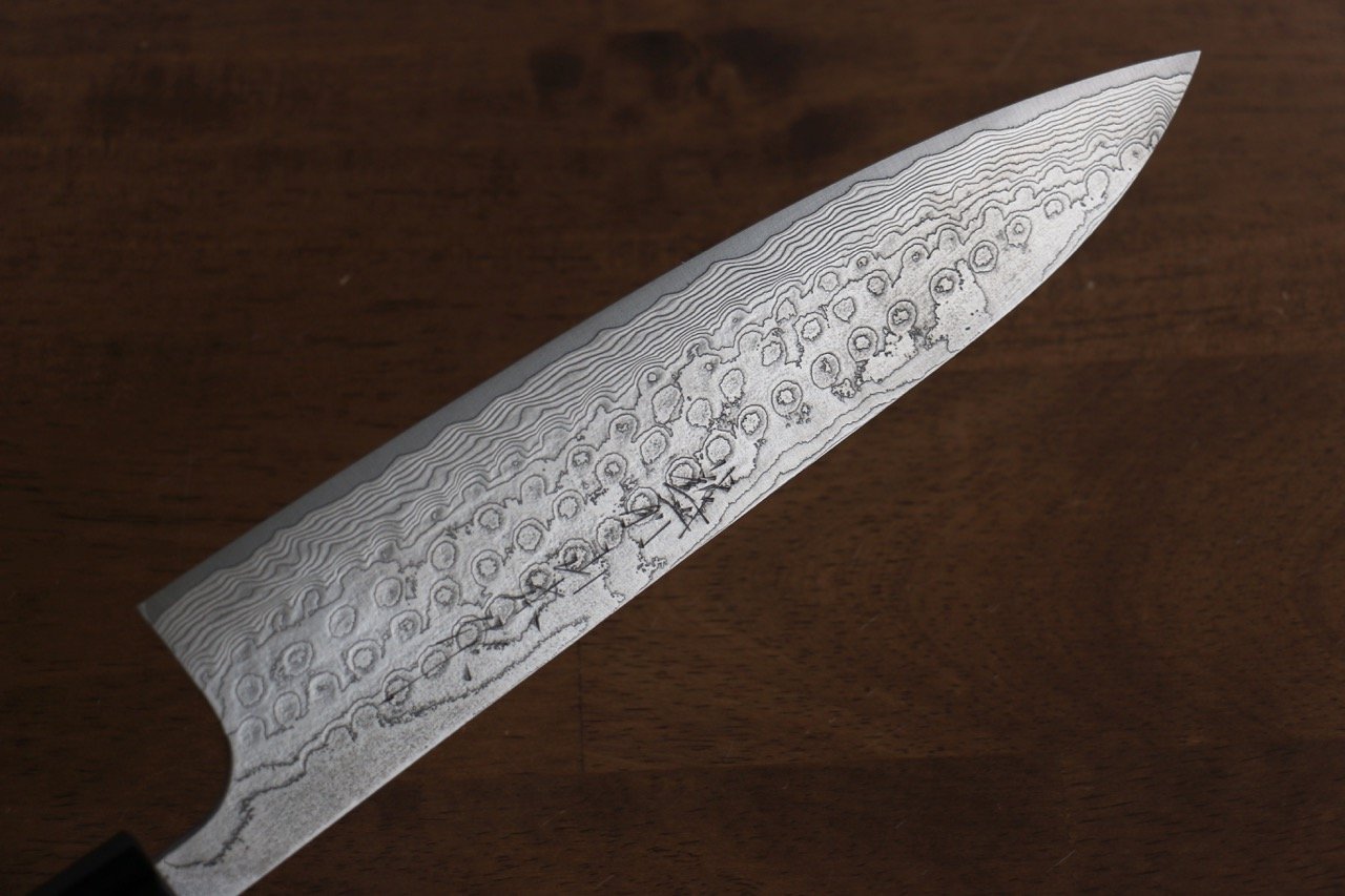 Nao Yamamoto SG2 Damascus Migaki Finished Gyuto 180mm Cherry Wood Handle - Seisuke Knife