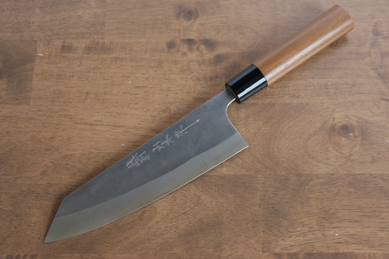 Nao Yamamoto Silver Steel No.3 Nashiji Bunka 180mm with Walnut Handle - Seisuke Knife