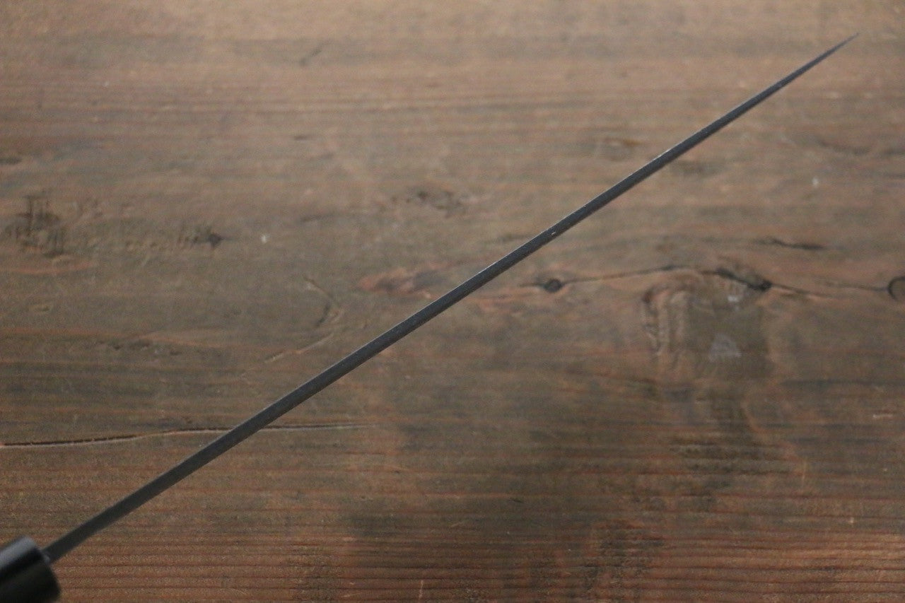 Shungo Ogata White Steel No.2 Kurouchi Damascus Sujihiki 240mm Shitan Handle - Seisuke Knife