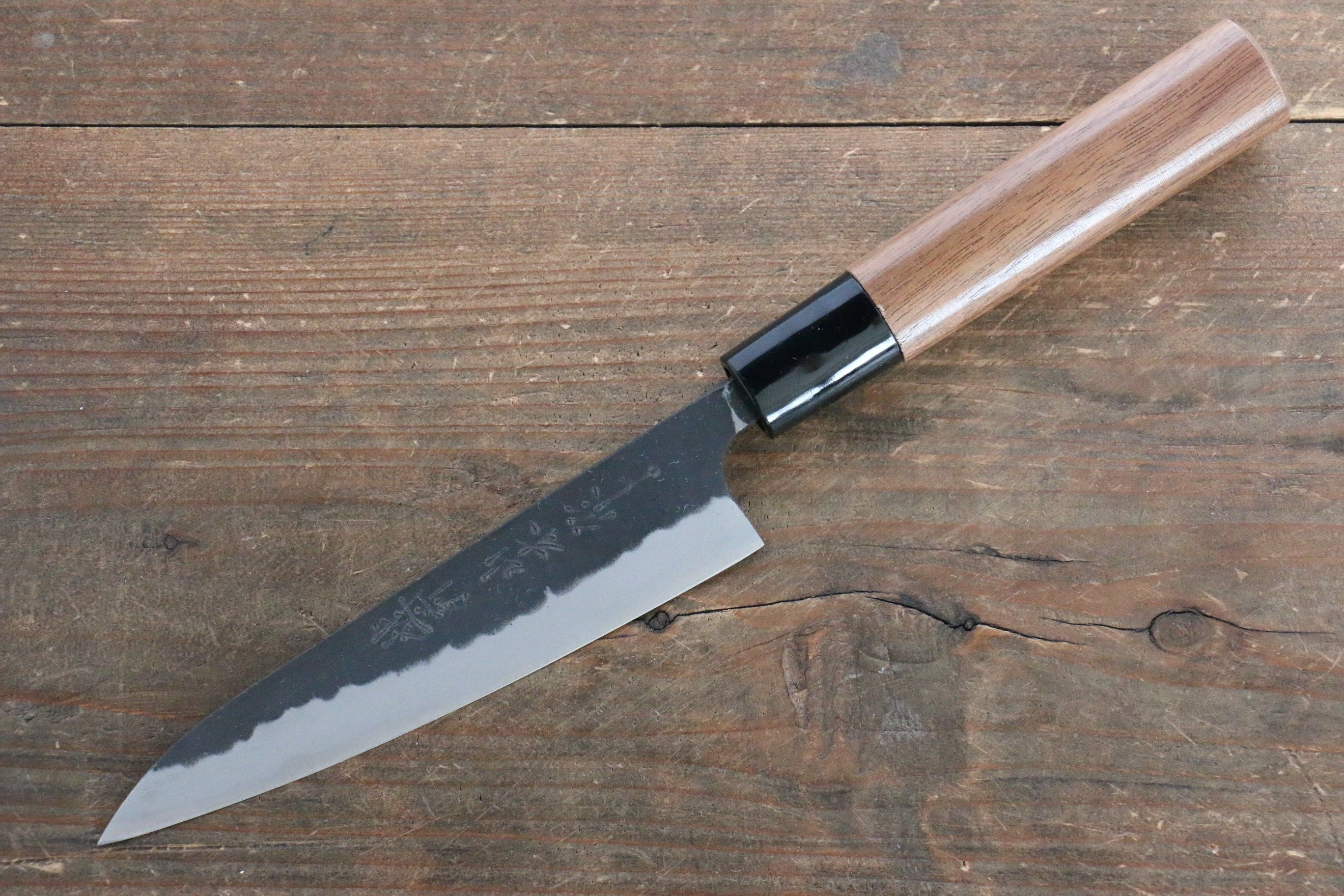 Nao Yamamoto Blue Super Kurouchi Petty-Utility 135mm Walnut Handle - Seisuke Knife