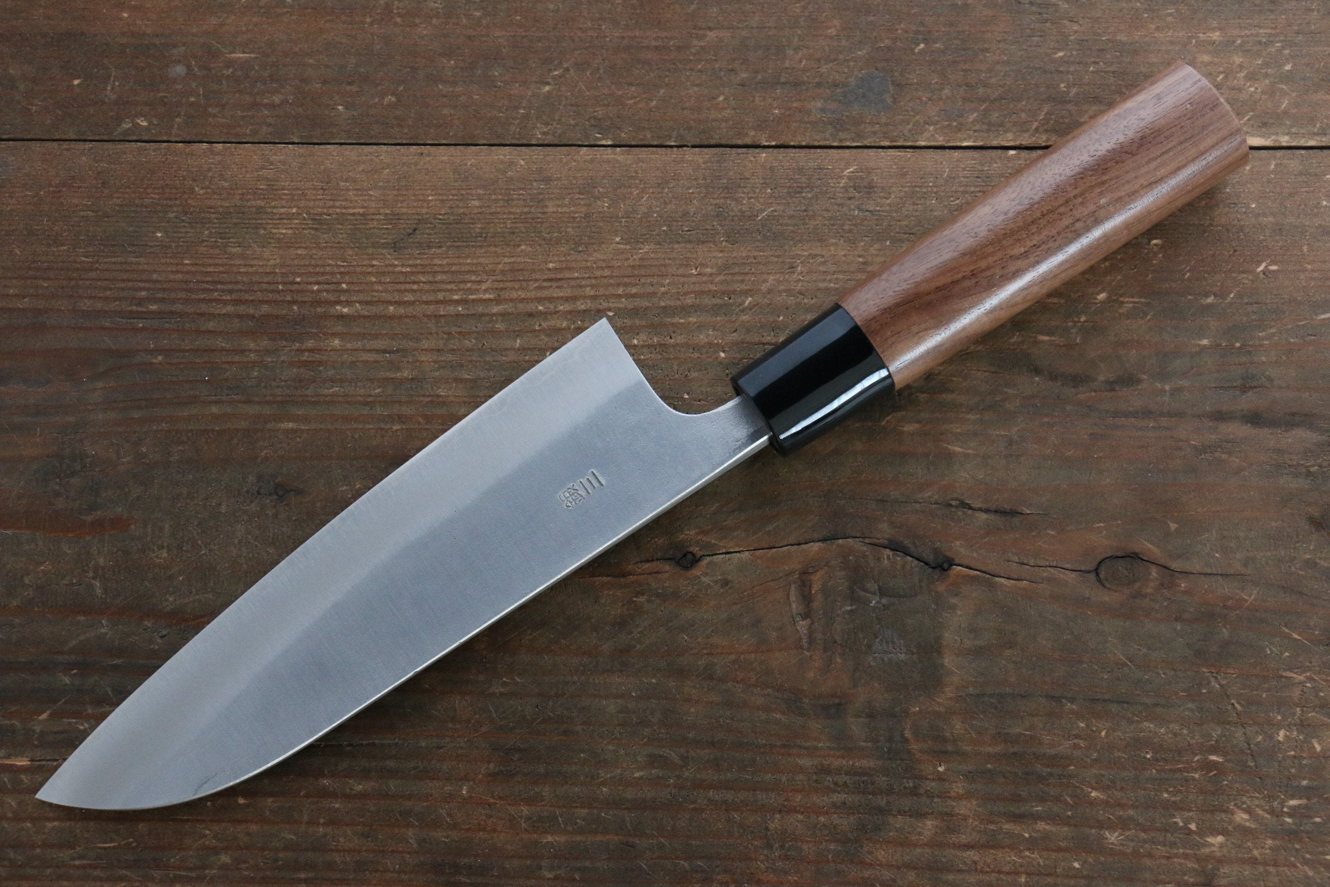 Nao Yamamoto Silver Steel No.3 Nashiji Santoku 165mm Walnut Handle - Seisuke Knife