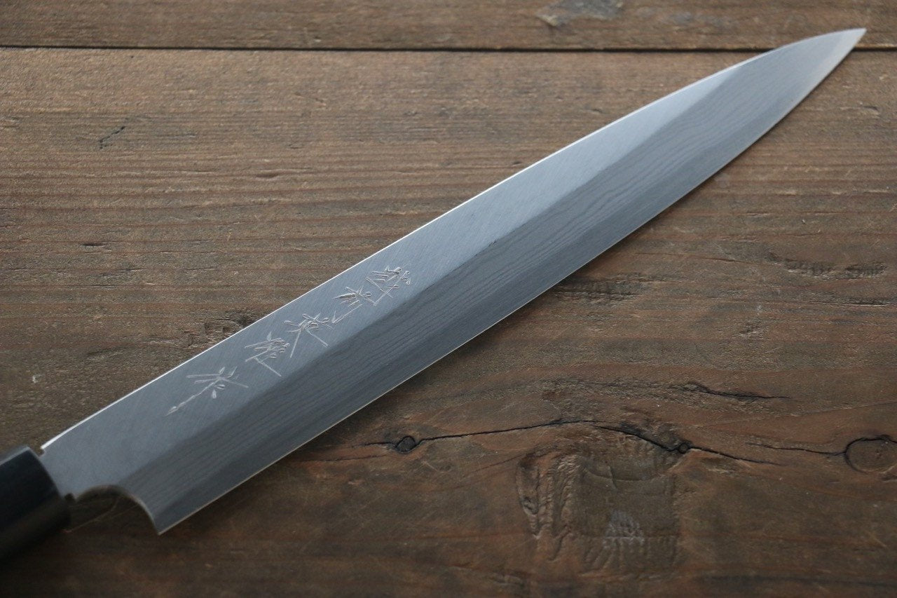 Hideo Kitaoka Blue Steel No.2 Damascus Yanagiba Japanese Chef Knife 210mm - Seisuke Knife