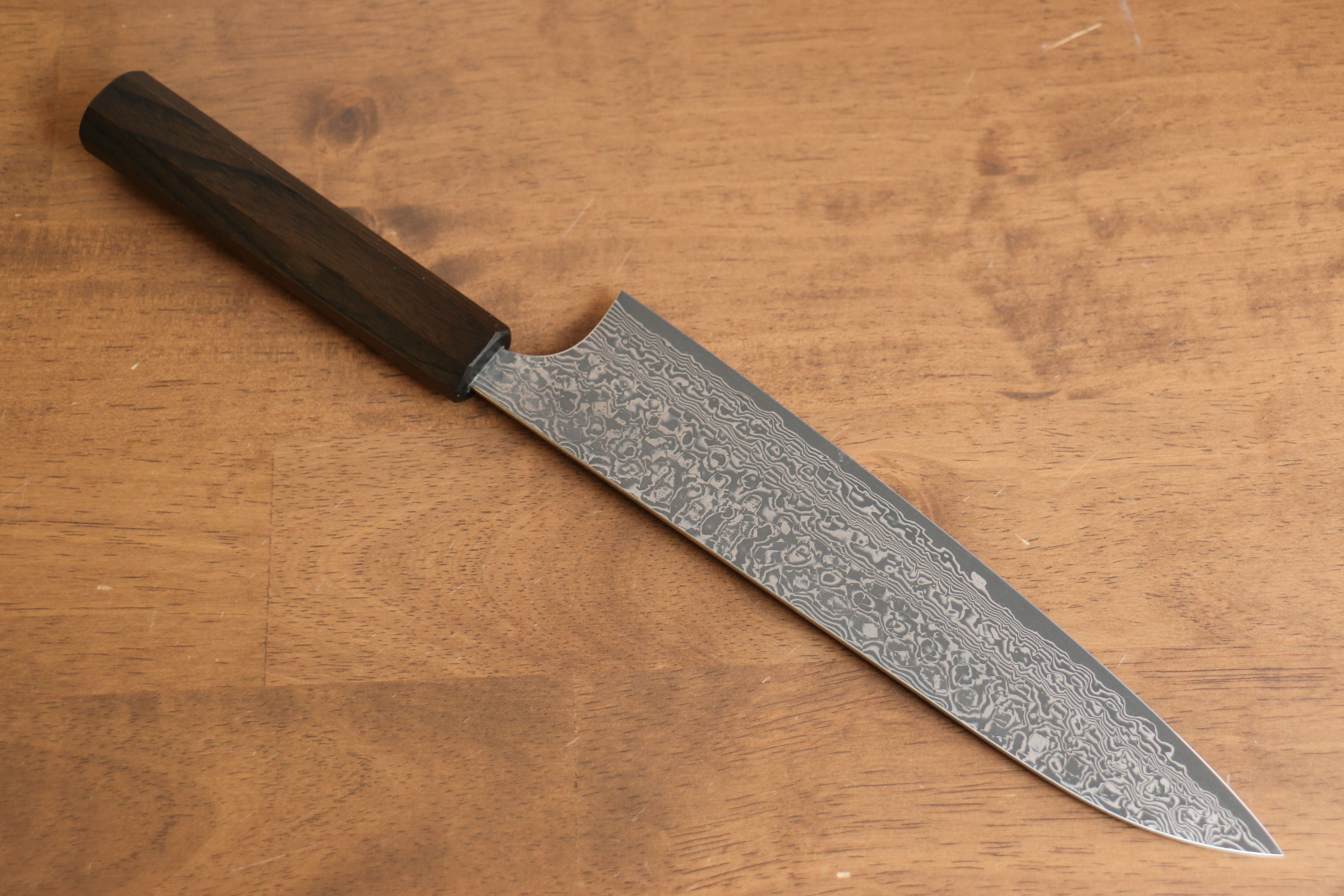 Yoshimi Kato VG10 Damascus Gyuto 210mm Enju Lacquered(Black��� Handle - Seisuke Knife