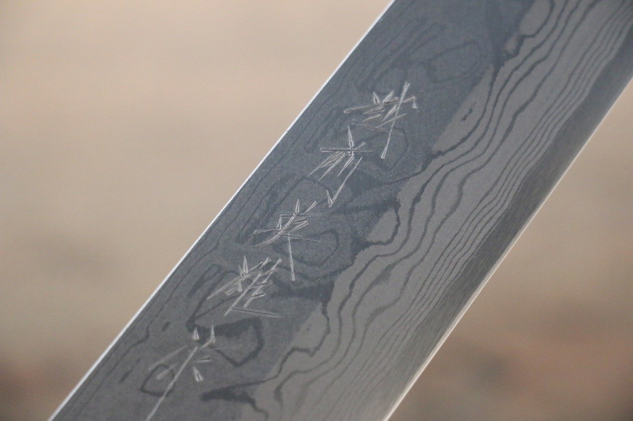 Hideo Kitaoka White Steel No.2 Damascus Kiritsuke Yanagiba Japanese Chef Knife 210mm - Seisuke Knife