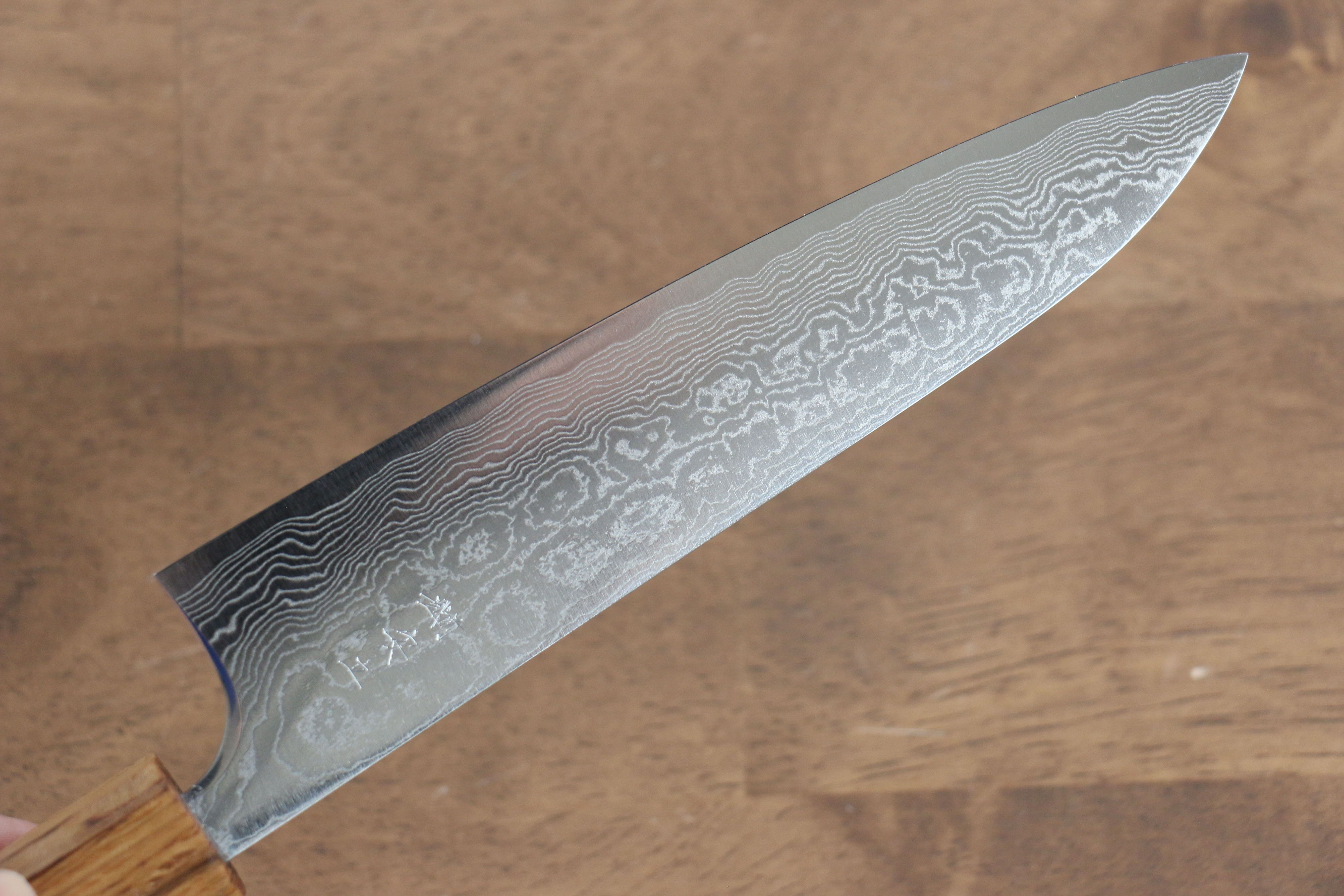 Anryu VG10 Migaki Damascus Petty-Utility 150mm Burnt Oak Handle - Seisuke Knife