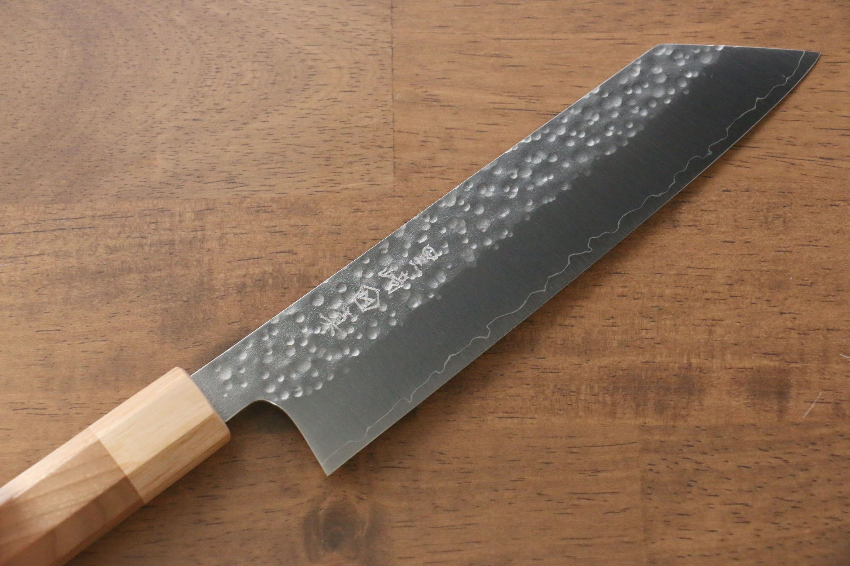 Makoto Kurosaki SG2 Hammered(Maru) Bunka 180mm Cherry Wood Handle - Seisuke Knife