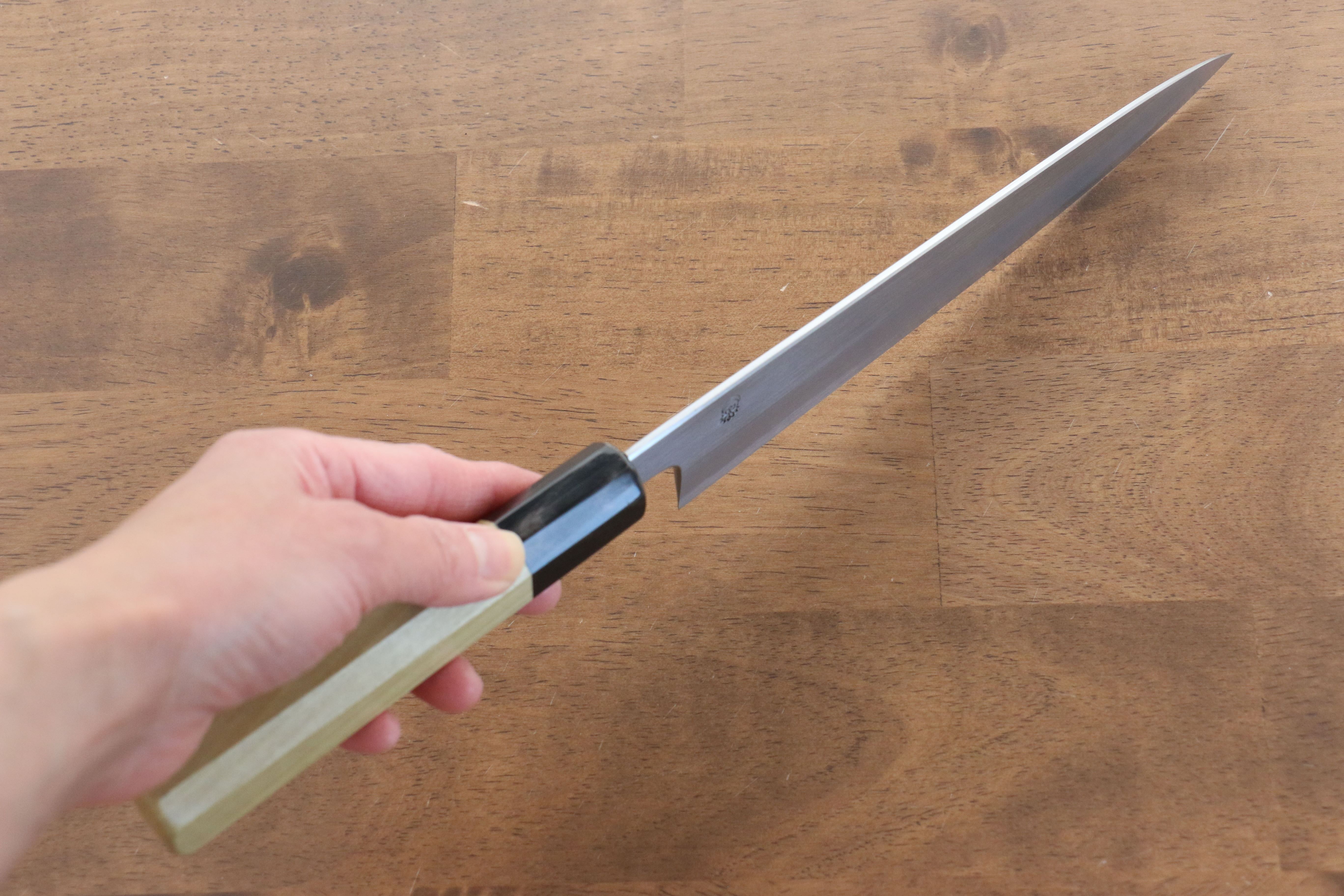 Kikuzuki White Steel No.2 Kasumitogi Gyuto 210mm Magnolia Handle - Seisuke Knife