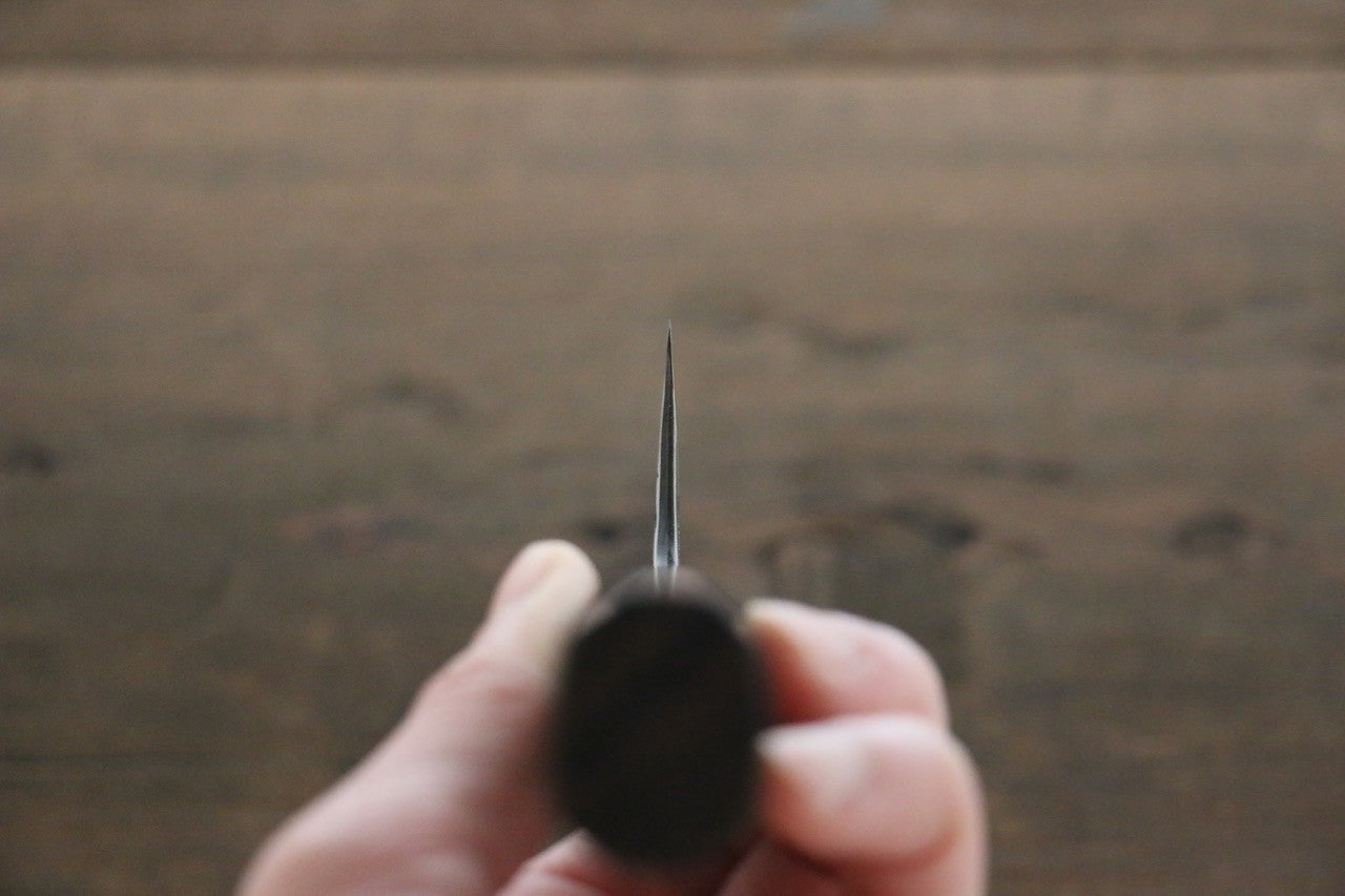 Yu Kurosaki Blue Super Clad Hammered Kurouchi Santoku Japanese Chef Knife 180mm - Seisuke Knife