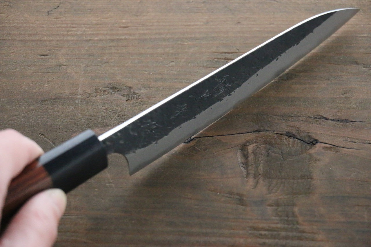 Yu Kurosaki Blue Super Clad Hammered Kurouchi Petty Japanese Chef Knife 150mm - Seisuke Knife