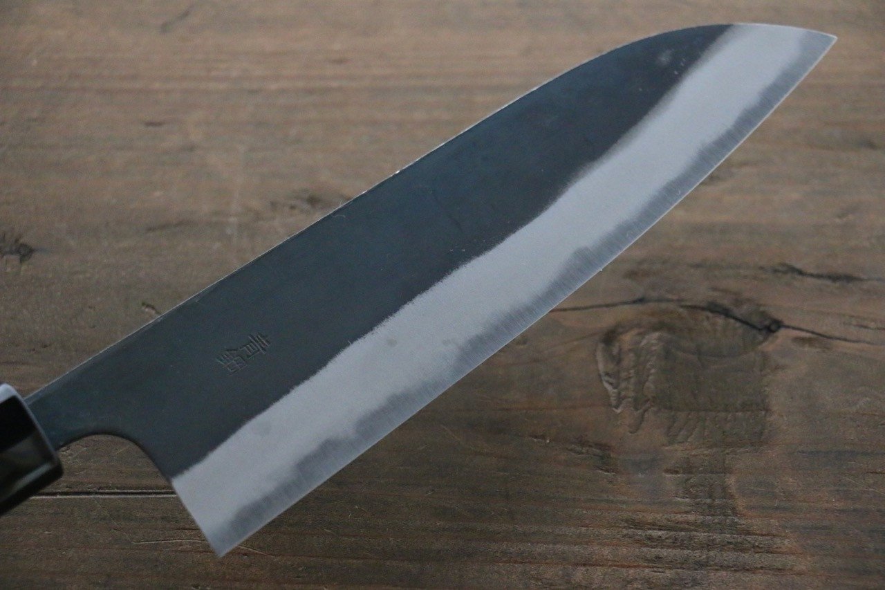 Yamamoto Blue Steel No.2 Kurouchi Santoku Japanese Chef Knife 165mm - Seisuke Knife