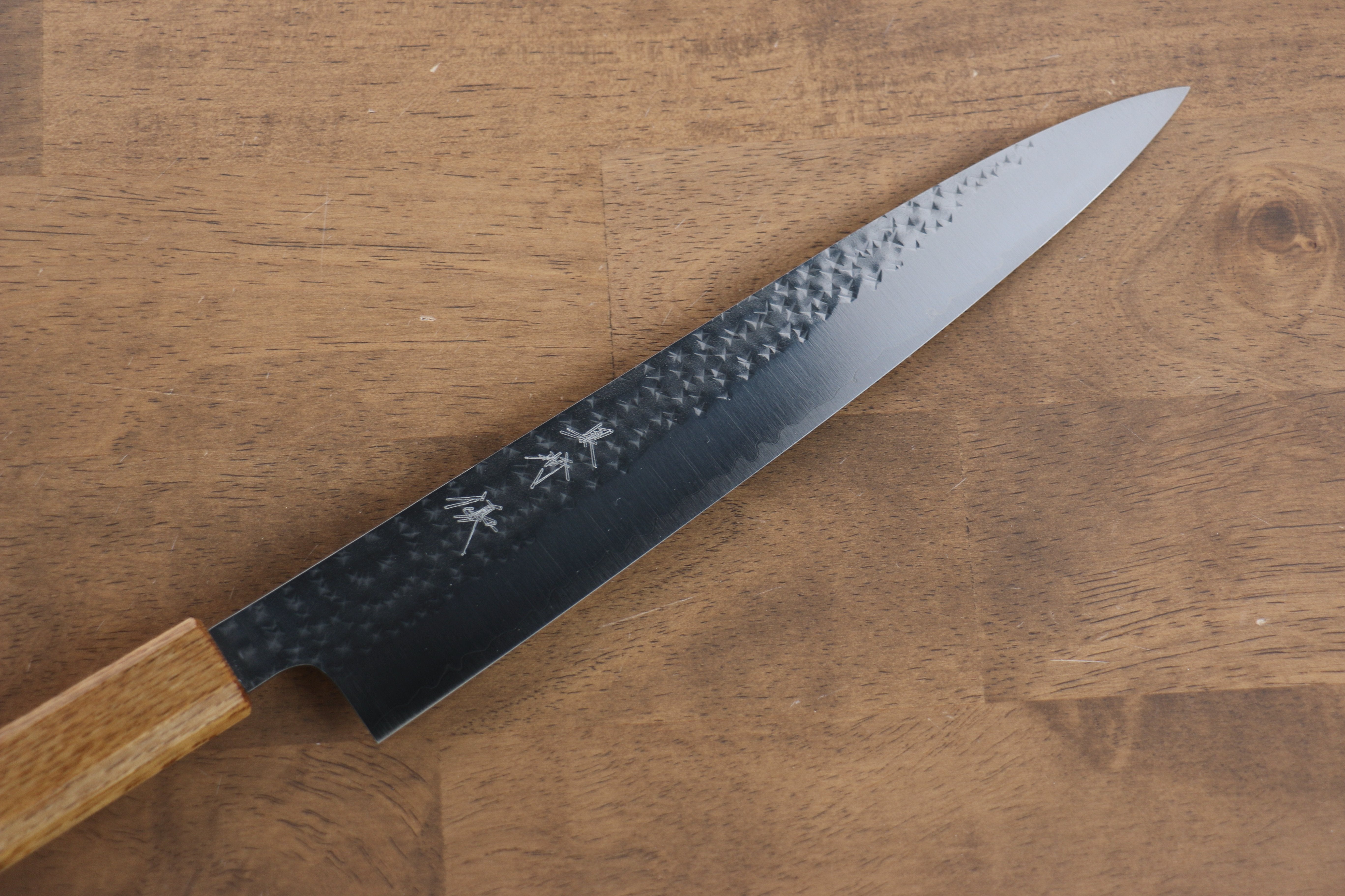 Yu Kurosaki Senko SG2 Hammered Sujihiki 240mm Live oak Lacquered Handle - Seisuke Knife