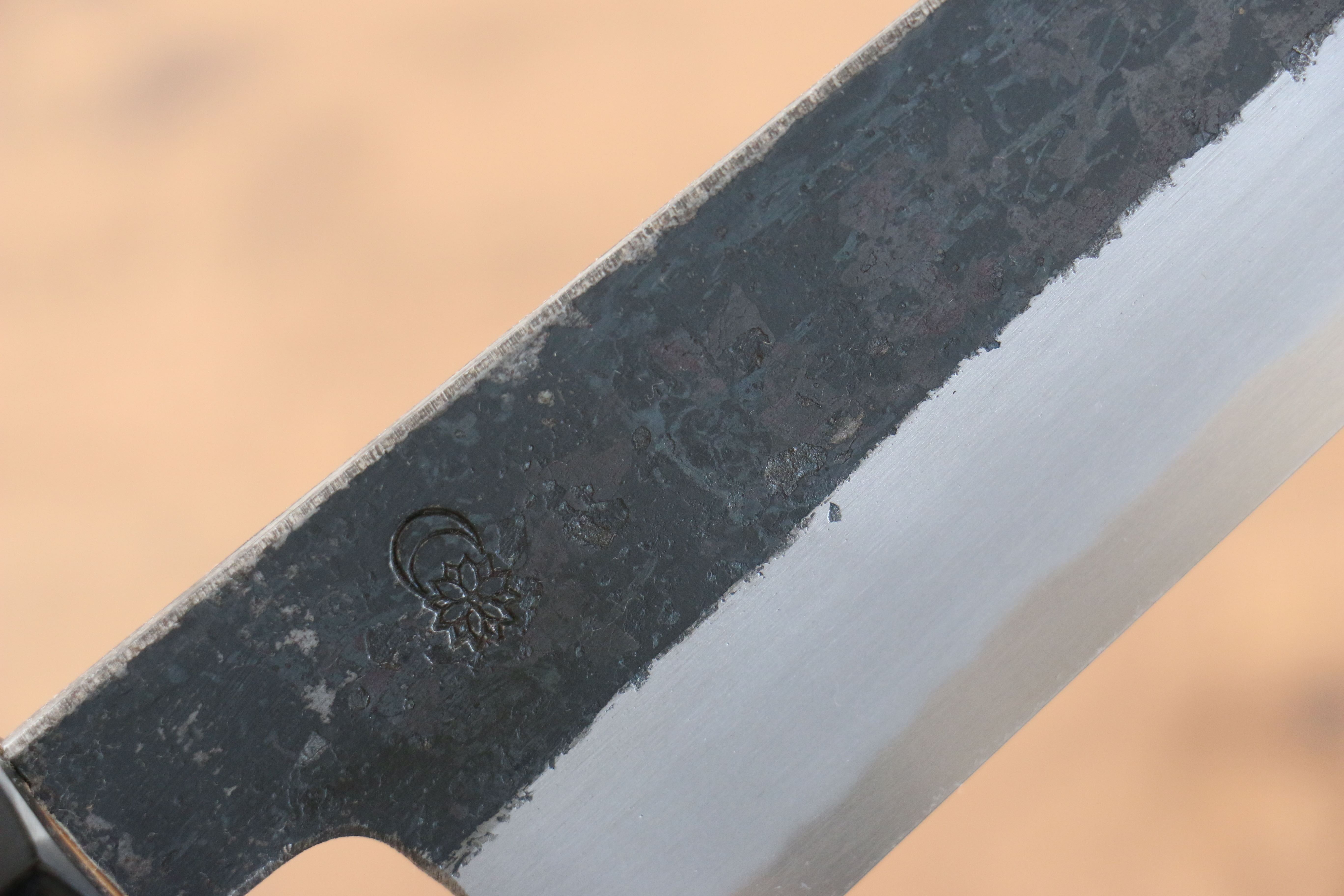 Kikuzuki White Steel No.2 Black Finished Gyuto 210mm with Magnolia Handle - Seisuke Knife