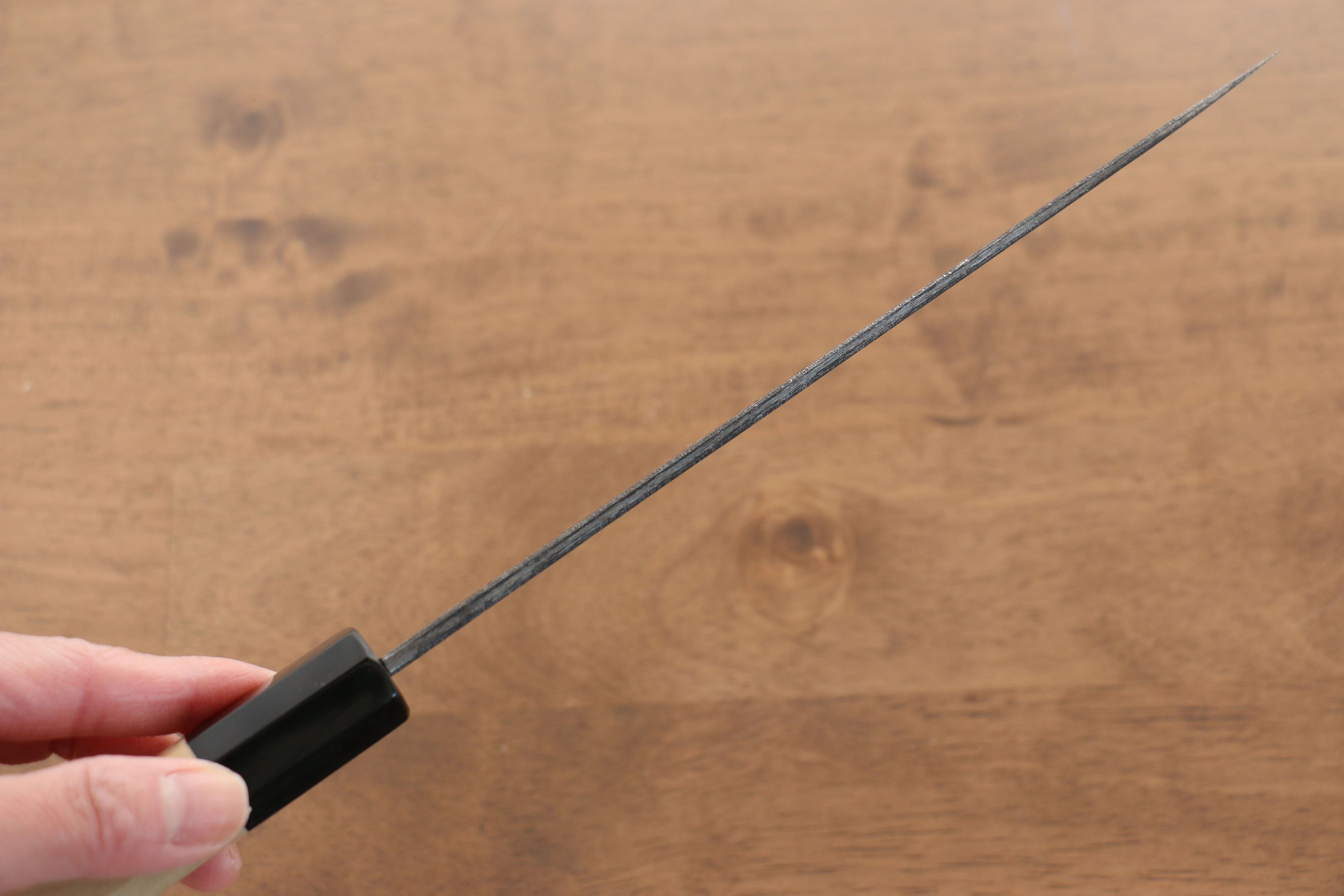 Kikuzuki White Steel No.2 Black Finished Gyuto 210mm with Magnolia Handle - Seisuke Knife