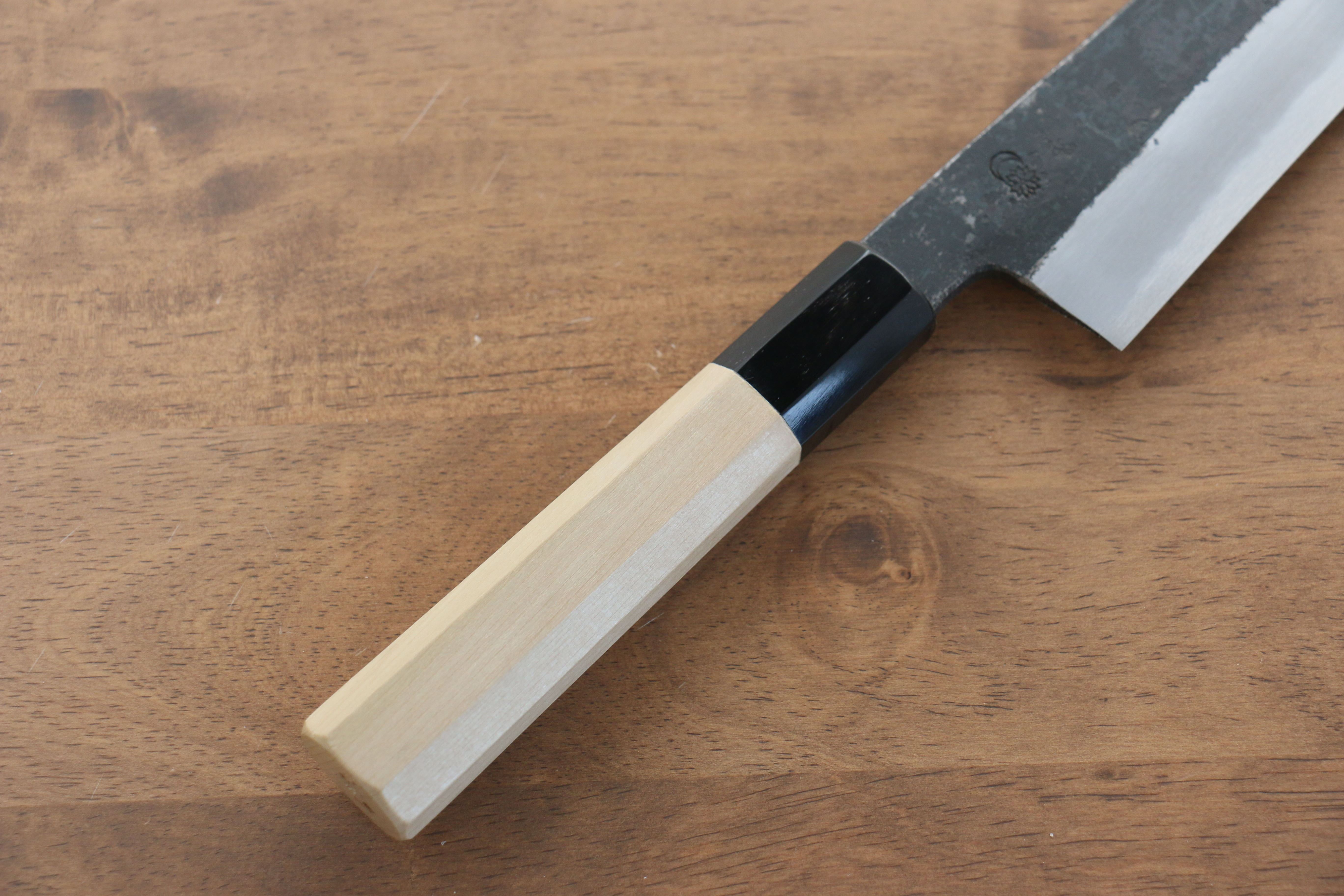 Kikuzuki White Steel No.2 Black Finished Gyuto 210mm with Magnolia Handle - Seisuke Knife