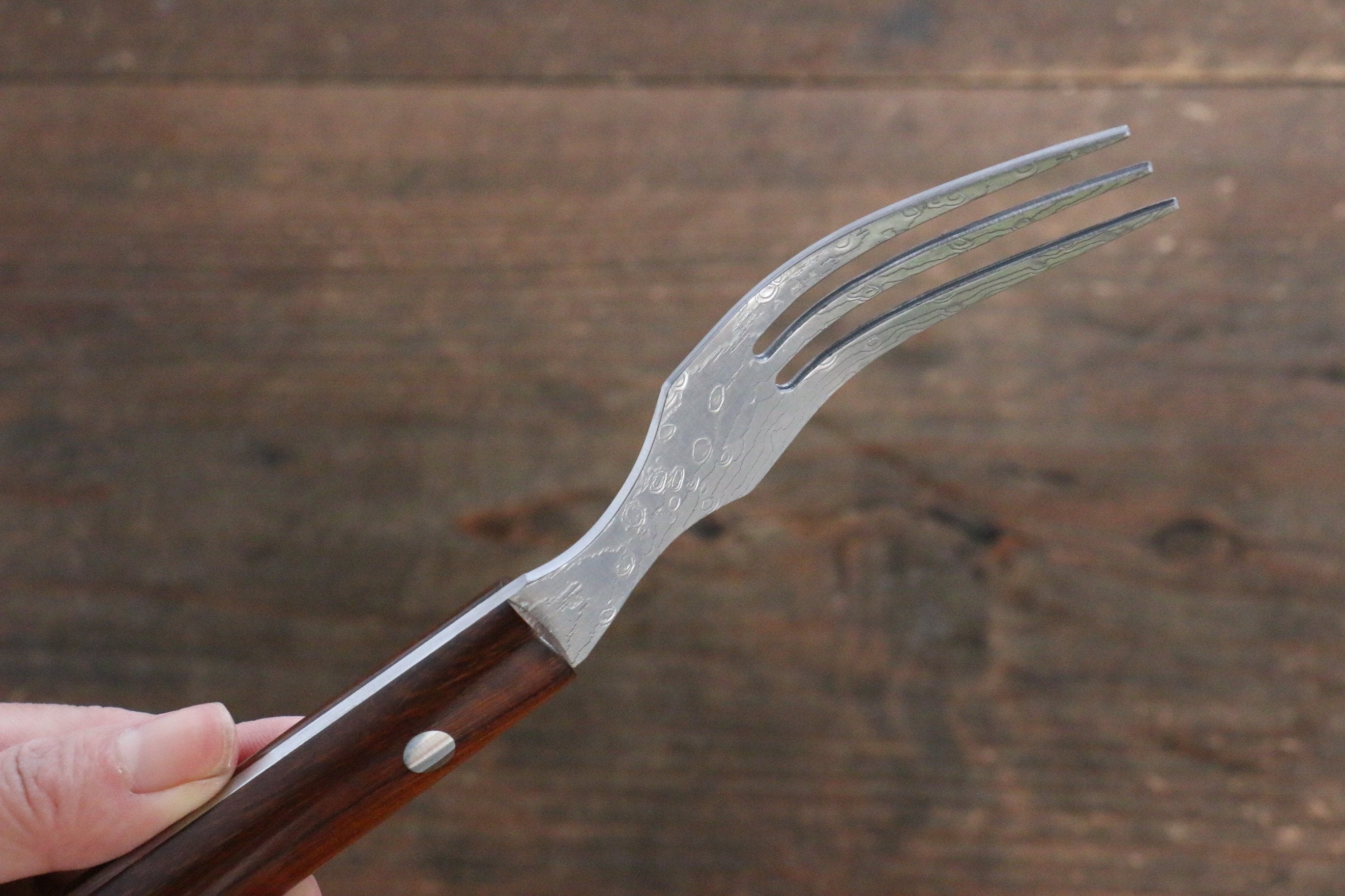 Takeshi Saji SG2 Japanese Fork & Knife Set with Ironwood Handle - Seisuke Knife