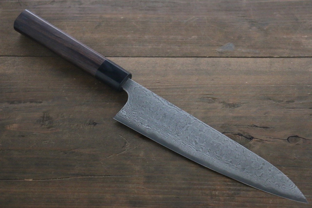 Nao Yamamoto VG10 Black Damascus Gyuto210mm Shitan Handle - Seisuke Knife