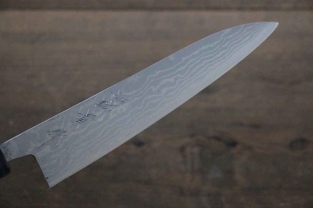 Shigeki Tanaka Blue Steel No.2 17 Layer Damascus Petty-Utility 150mm Walnut Handle - Seisuke Knife