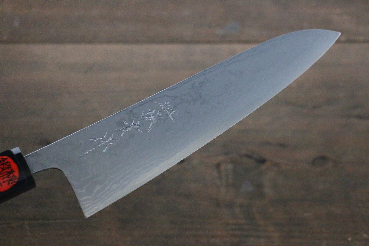 Shigeki Tanaka Blue Steel No.2 Damascus Gyuto 180mm with Walnut Handle - Seisuke Knife