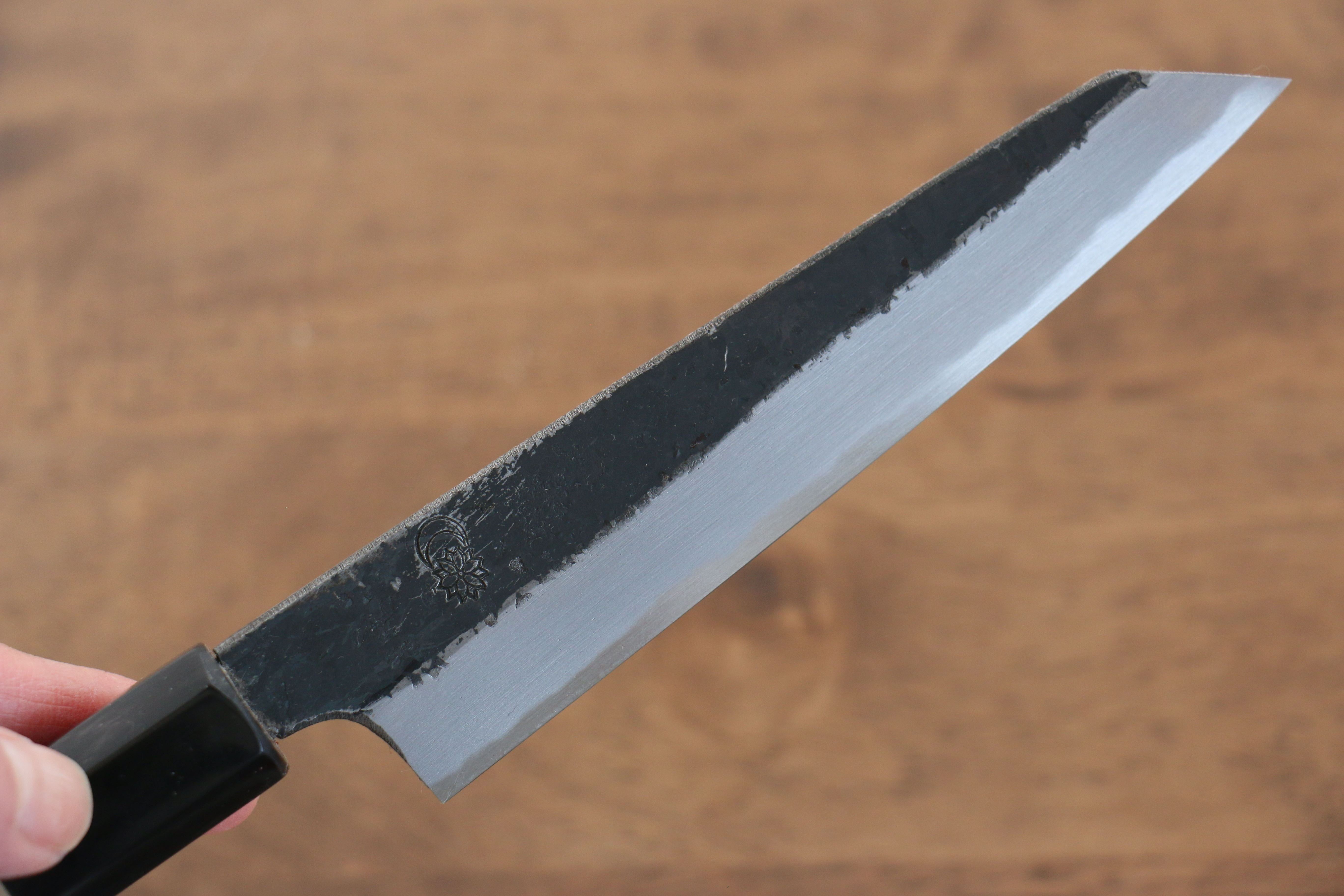 Kikuzuki White Steel No.2 Kurouchi Kiritsuke Petty-Utility 135mm with Magnolia Handle - Seisuke Knife