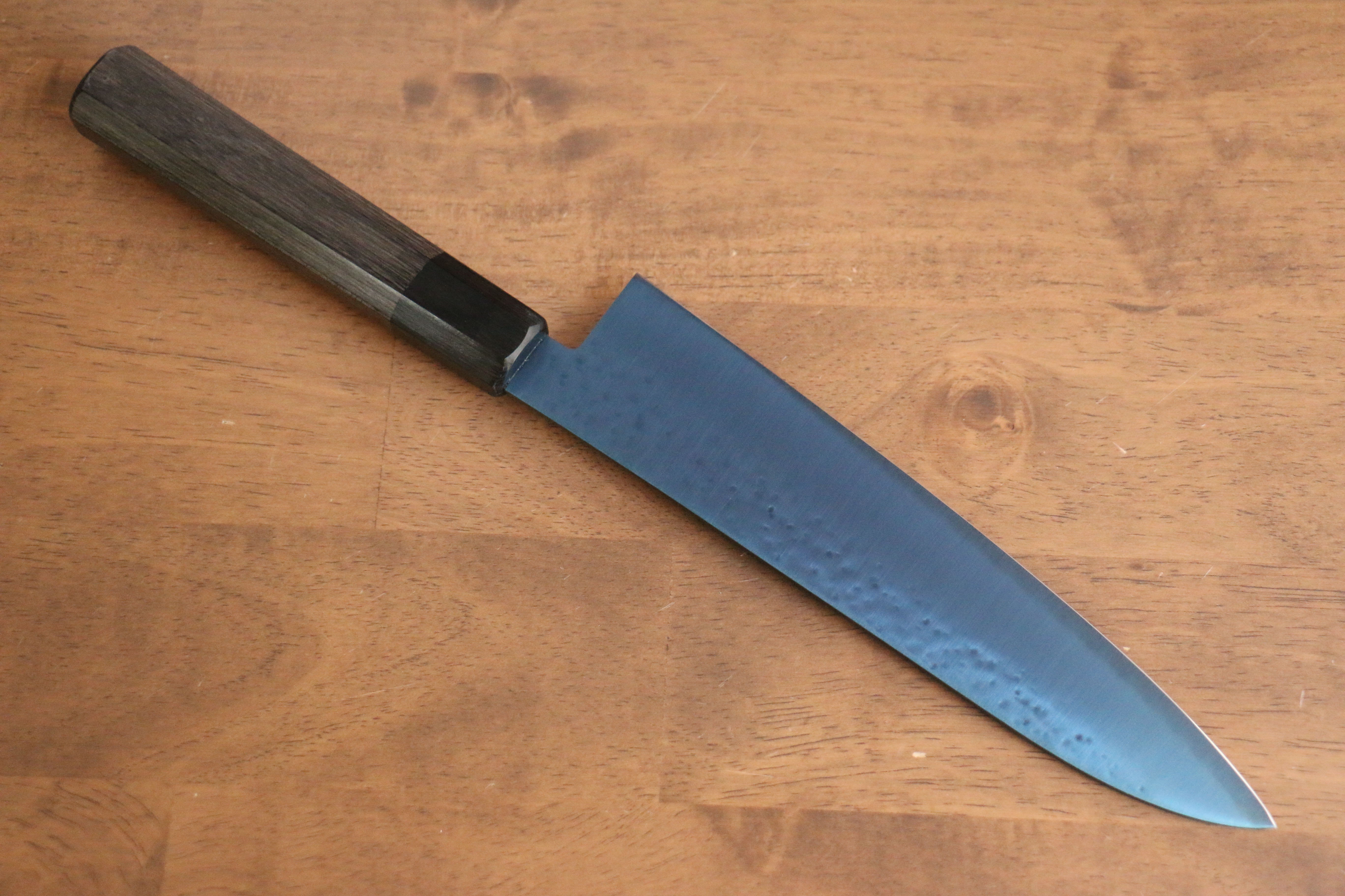 Seisuke SK-85 Ion plating Hammered Gyuto 210mm Gray Pakka wood Handle - Seisuke Knife