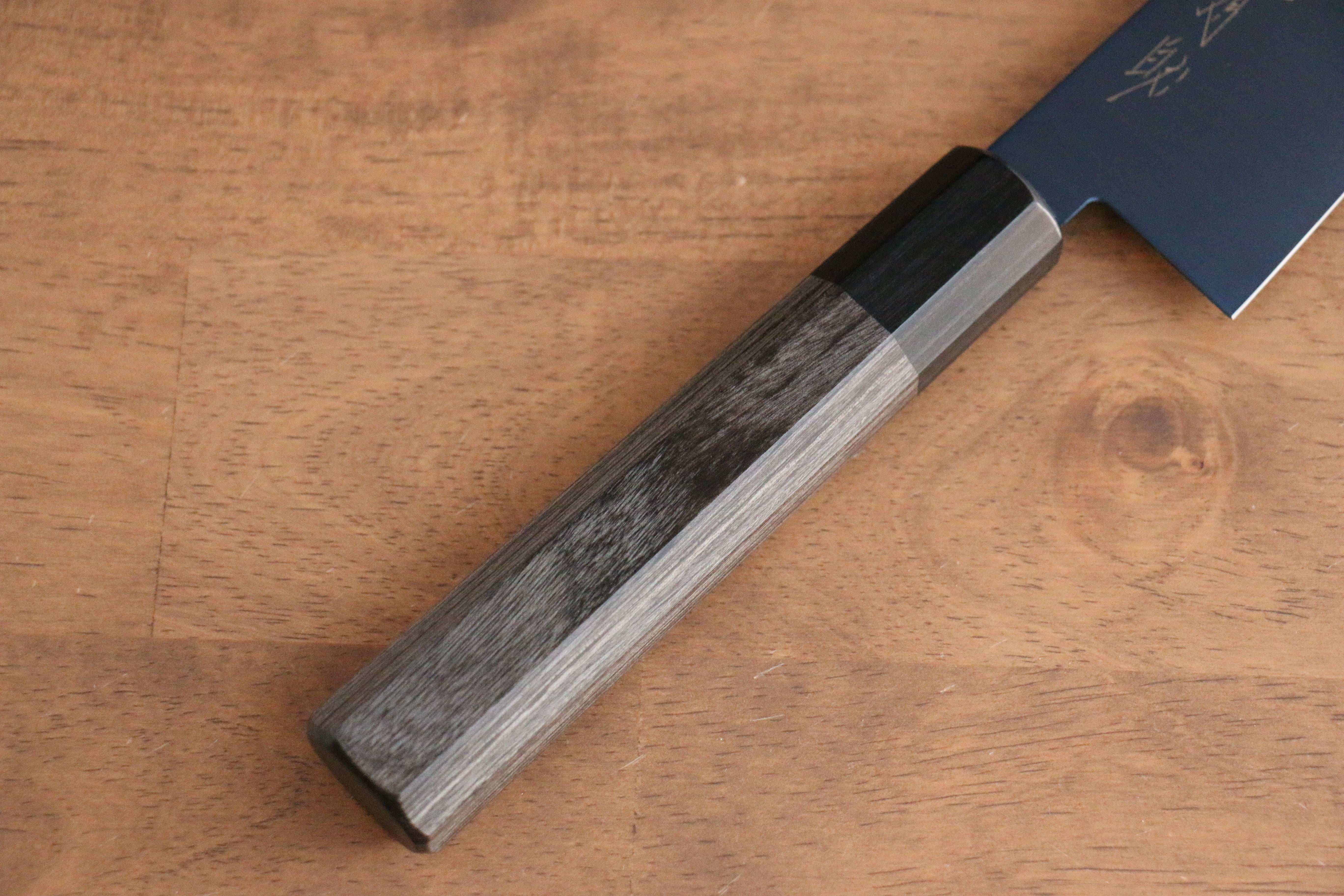 Seisuke SK-85 Ion plating Kiritsuke Santoku 180mm Gray Pakka wood Handle - Seisuke Knife