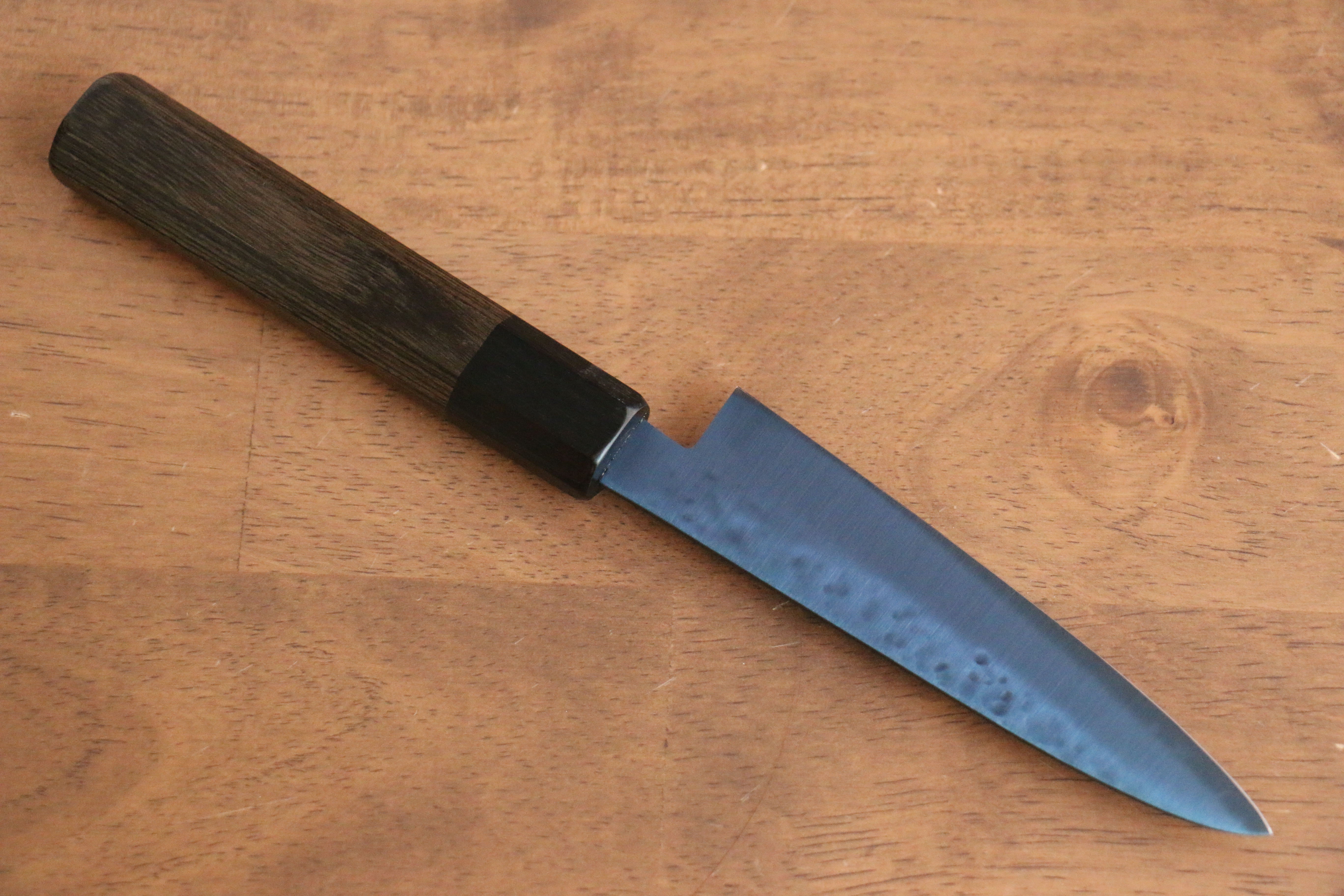 Seisuke SK-85 Ion-Plated Hammered Petty-Utility 120mm Gray Pakkawood Handle - Seisuke Knife