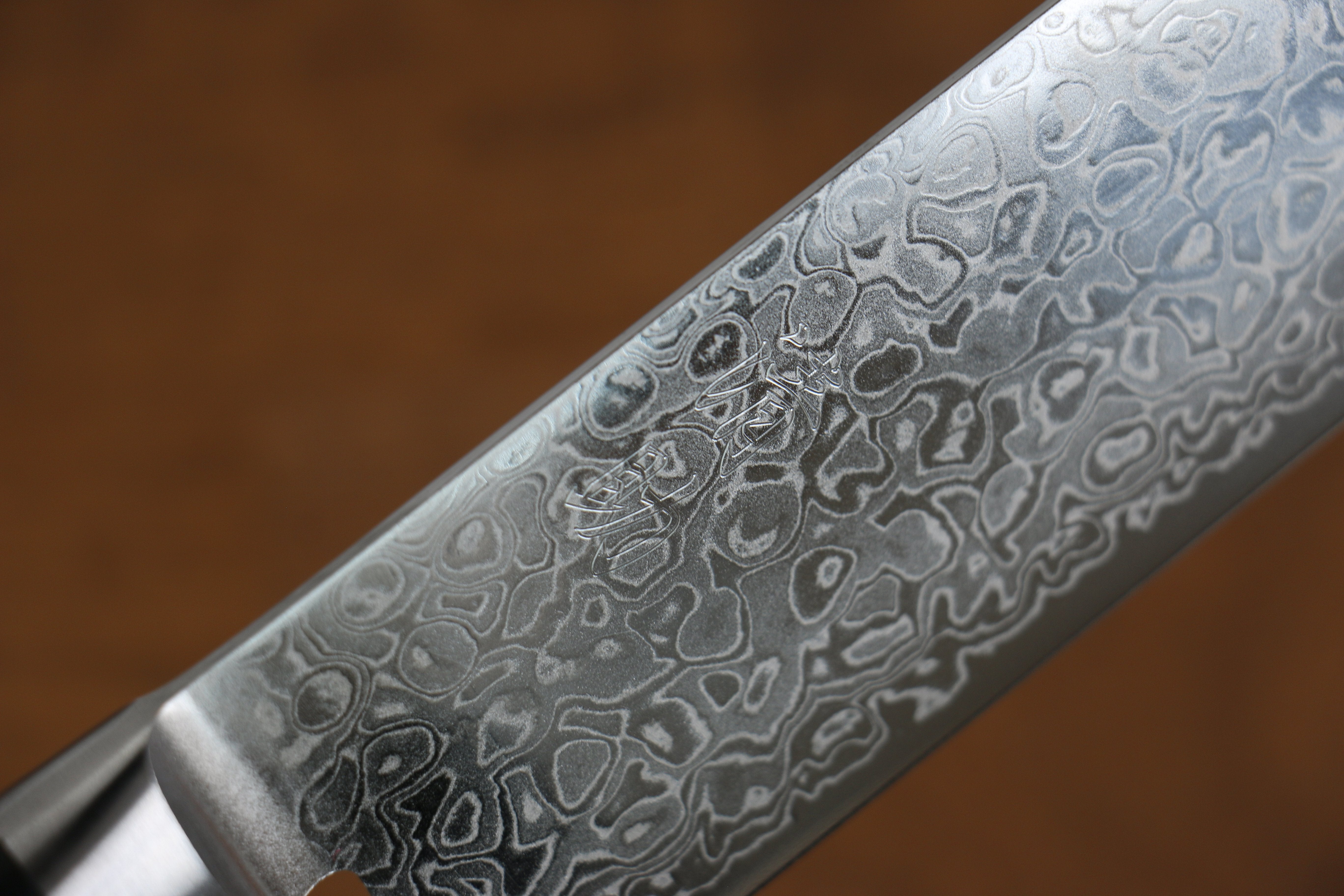 Seisuke Kagami AUS10 Mirrored Finish Damascus Nakiri 170mm Black Pakka wood Handle - Seisuke Knife