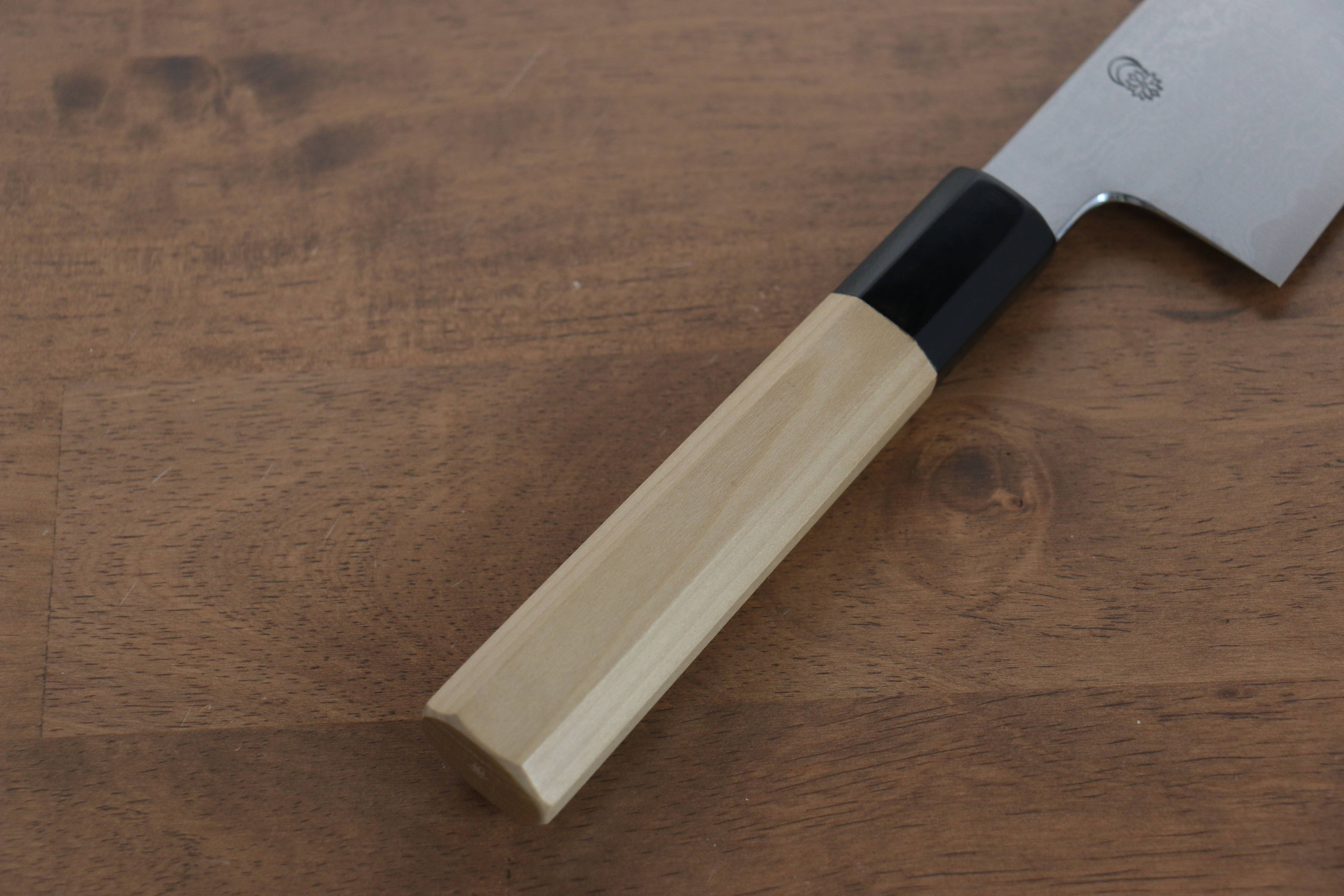 Kikuzuki Blue Steel No.1 Damascus Gyuto 240mm Magnolia Handle - Seisuke Knife