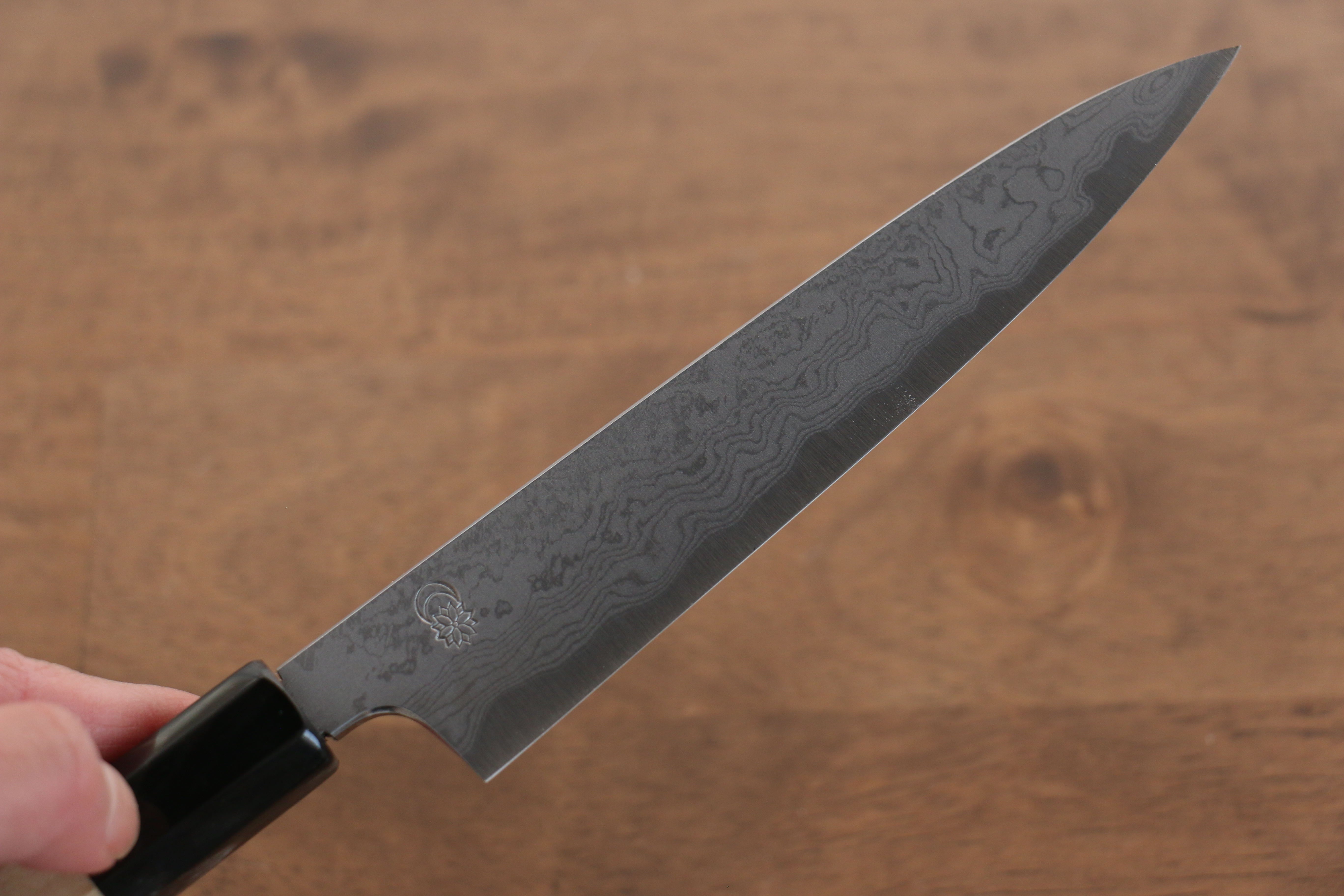 Kikuzuki Blue Steel No.1 Damascus Petty-Utility 150mm Magnolia Handle - Seisuke Knife