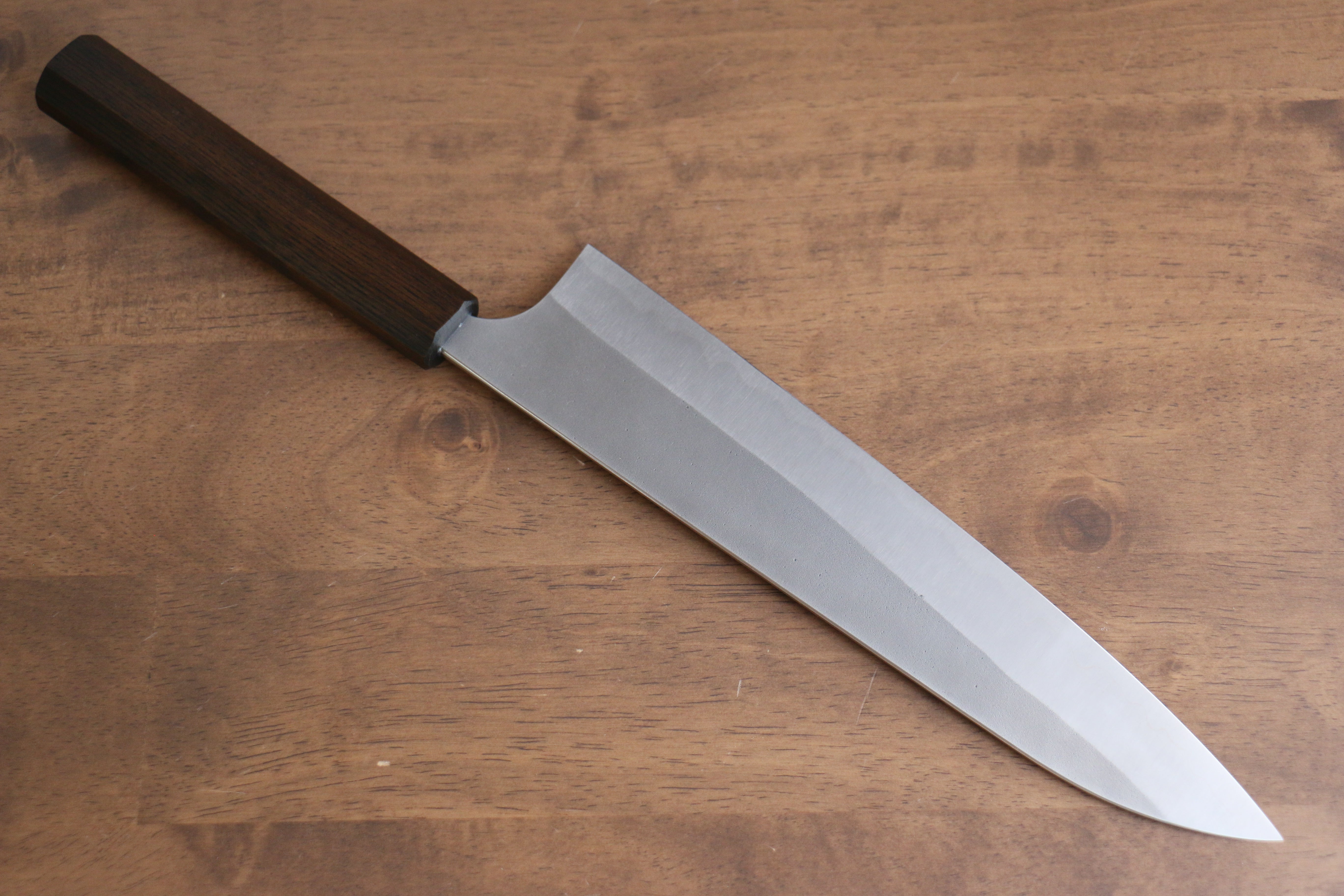 Yoshimi Kato Blue Super Nashiji Gyuto 240mm Enju Lacquered(Black��� Handle - Seisuke Knife