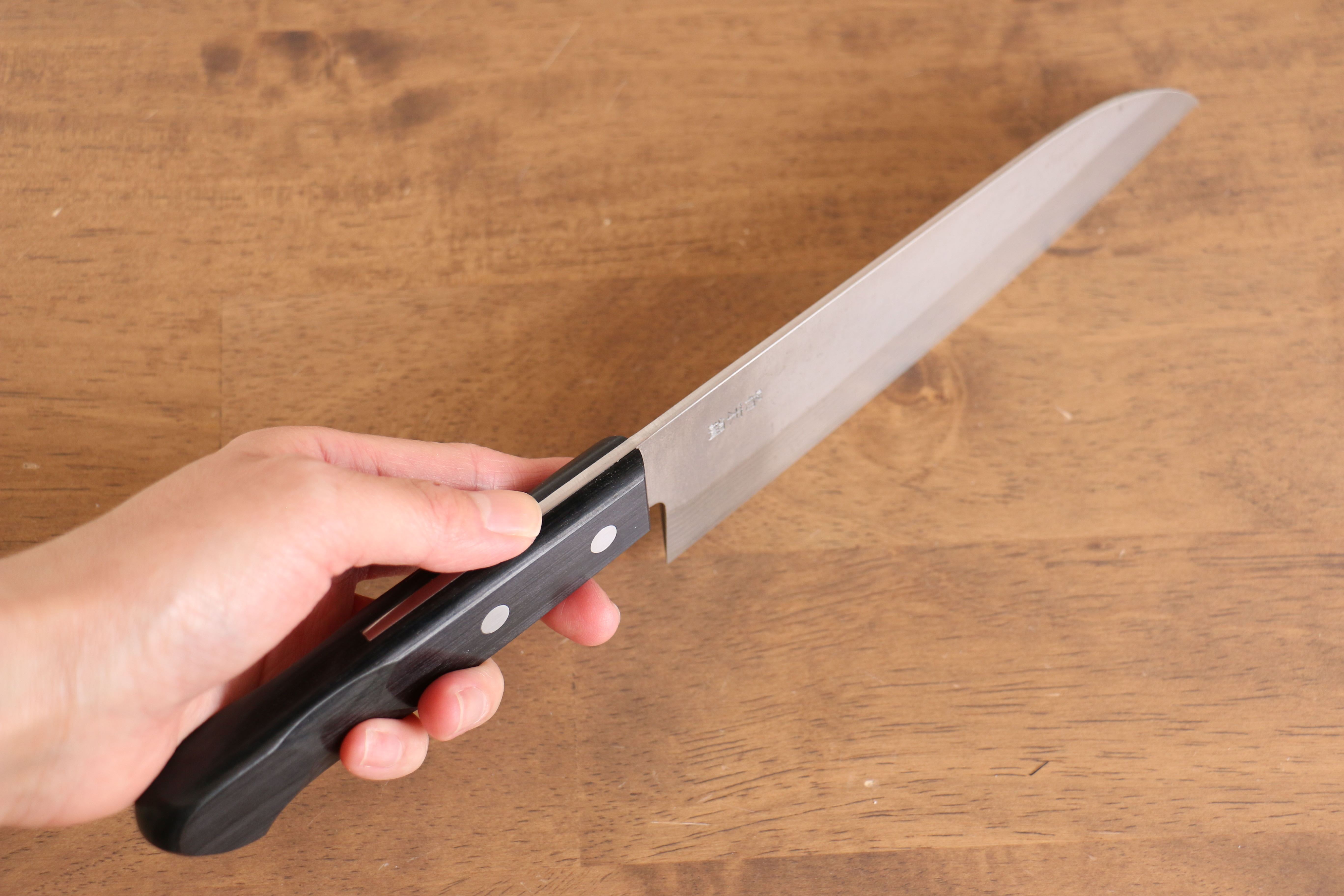 Nao Yamamoto SRS13 Nashiji Damascus Santoku 170mm Black Pakka wood Handle - Seisuke Knife