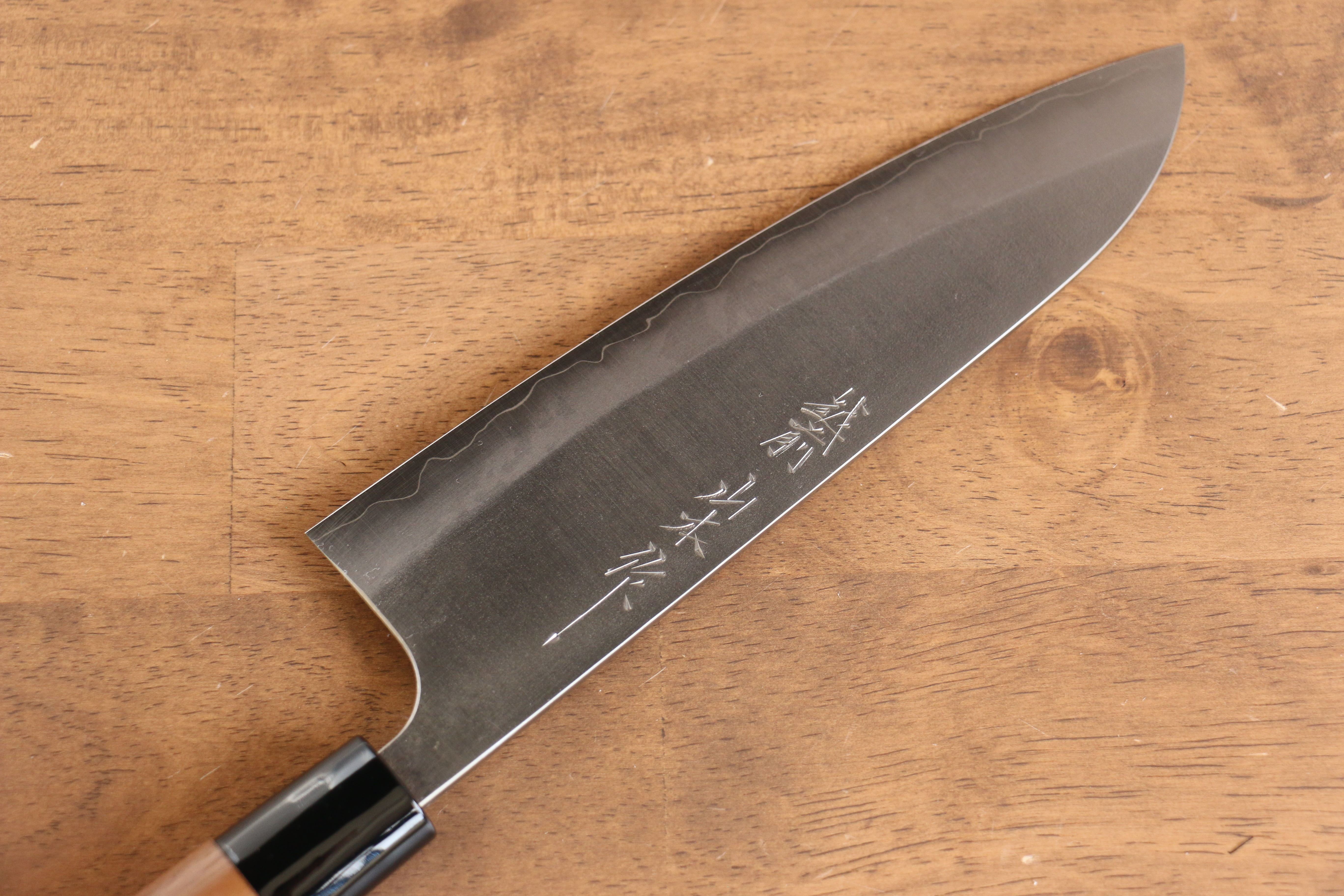 Nao Yamamoto Silver Steel No.3 Nashiji Santoku 180mm with Walnut Handle - Seisuke Knife