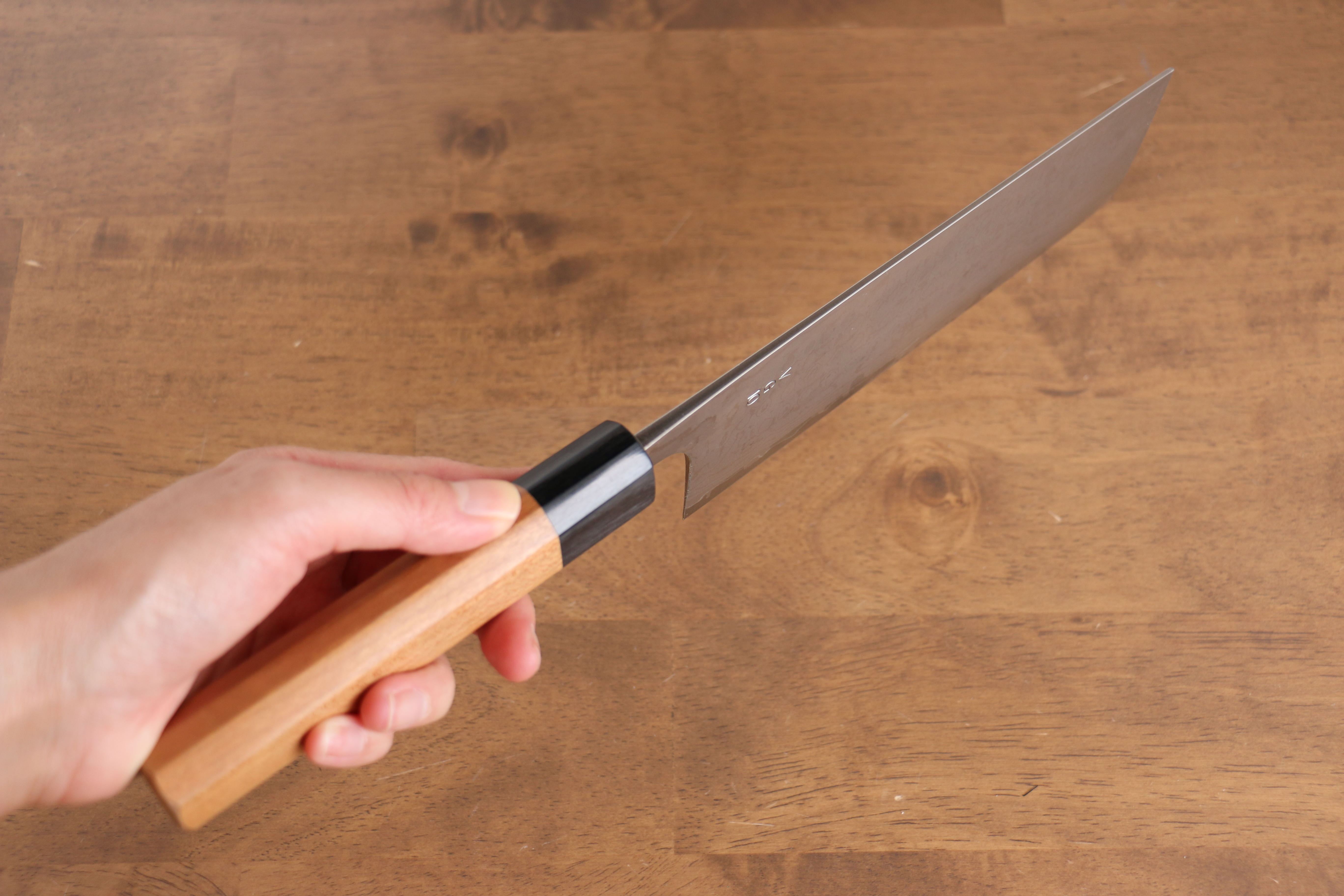 Nao Yamamoto VG10 Damascus Nakiri 165mm Cherry Wood Handle - Seisuke Knife