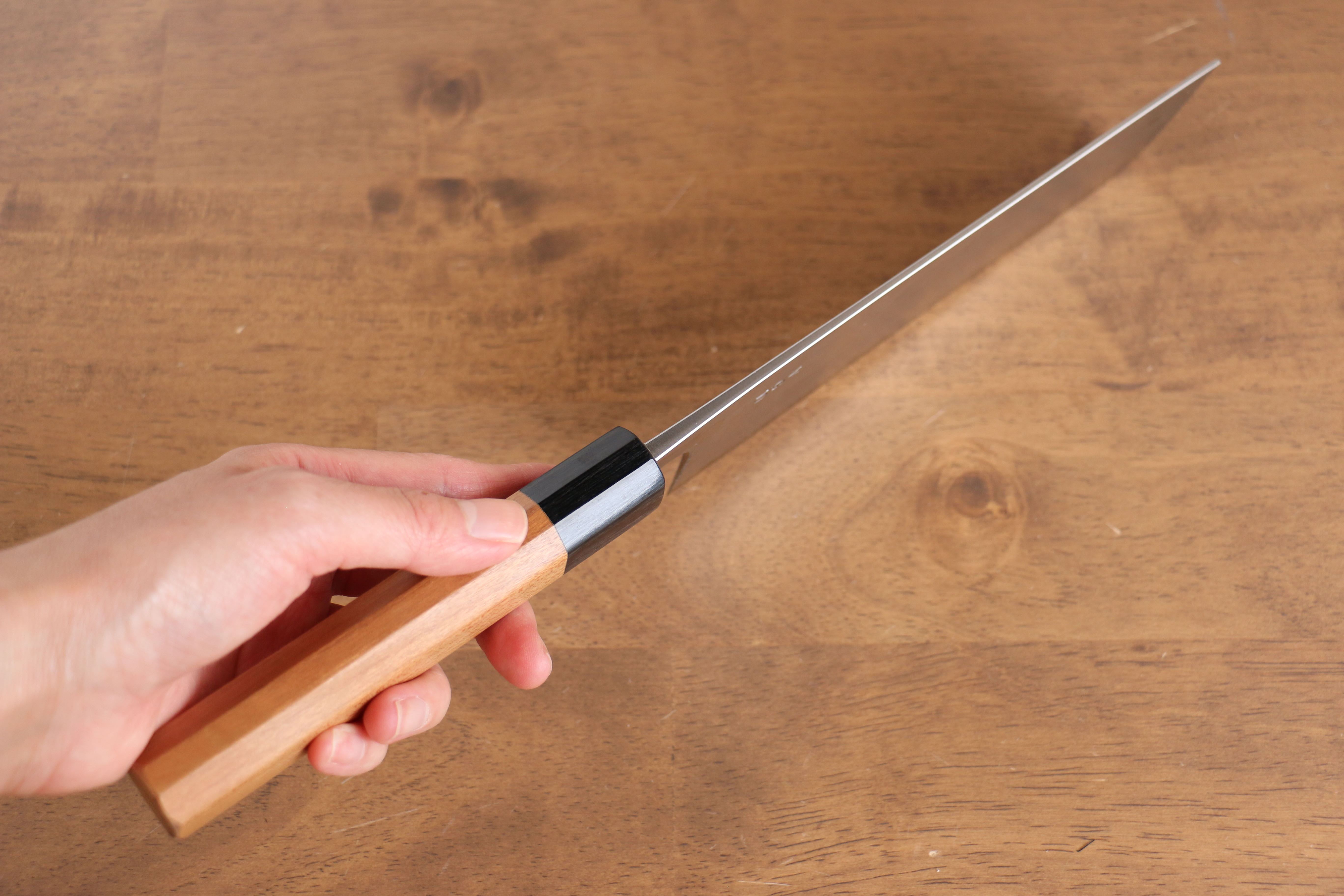 Nao Yamamoto VG10 Damascus Nakiri 165mm Cherry Wood Handle - Seisuke Knife