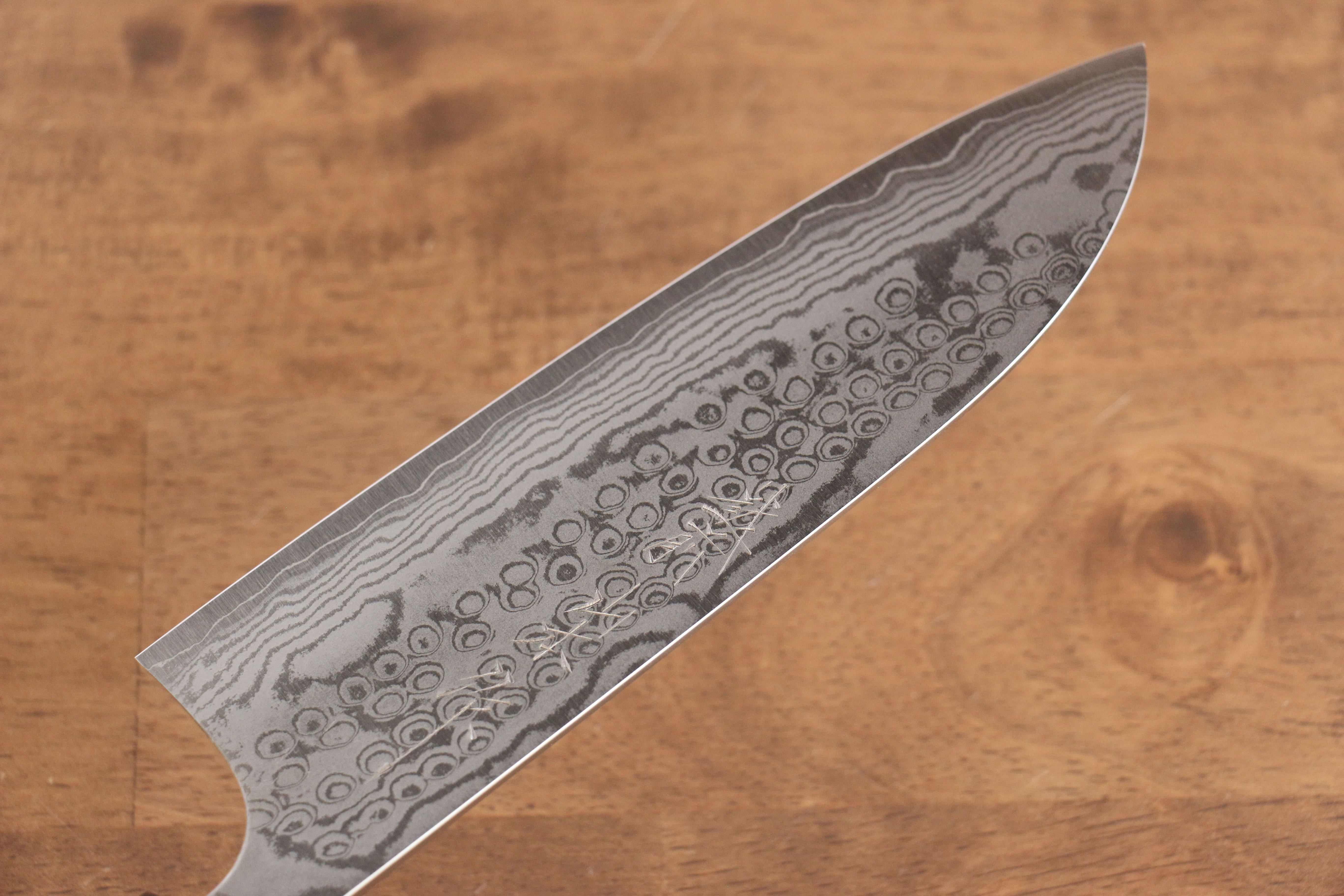 Nao Yamamoto VG10 Damascus Santoku 165mm with Walnut Handle - Seisuke Knife