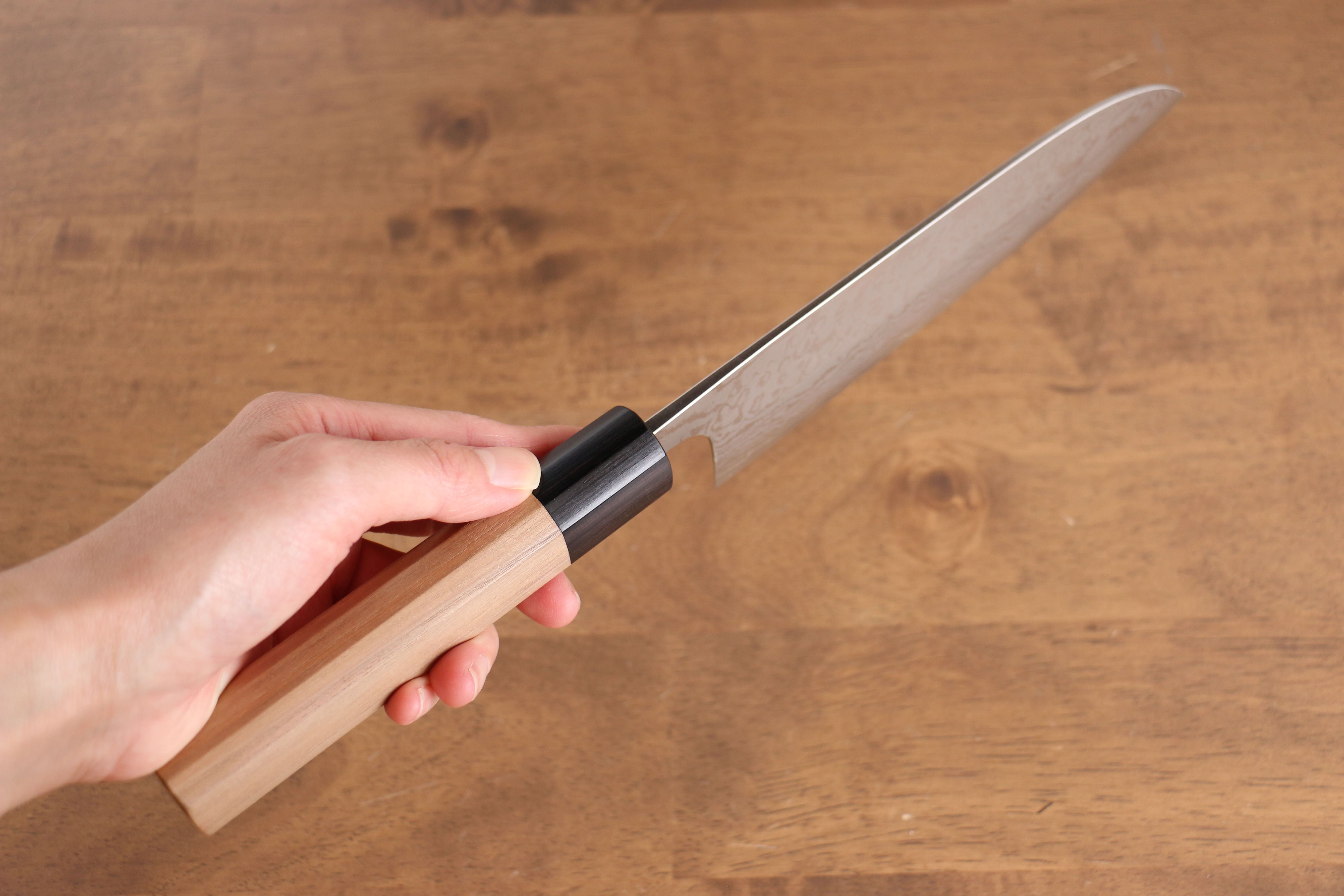 Nao Yamamoto VG10 Damascus Santoku 165mm with Walnut Handle - Seisuke Knife