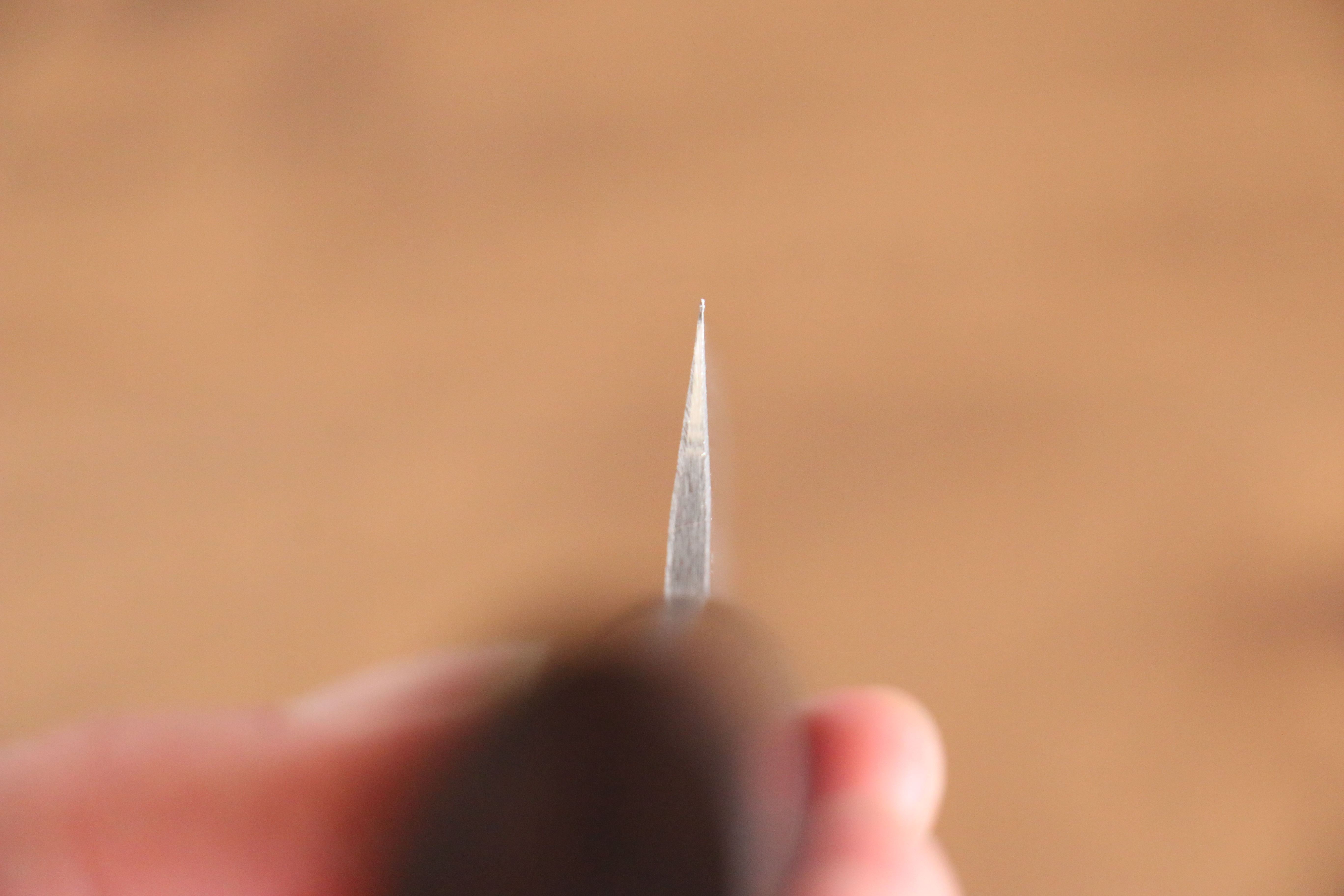 Nao Yamamoto Silver Steel No.3 Nashiji Hammered Damascus Petty-Utility 135mm Shitan Handle - Seisuke Knife