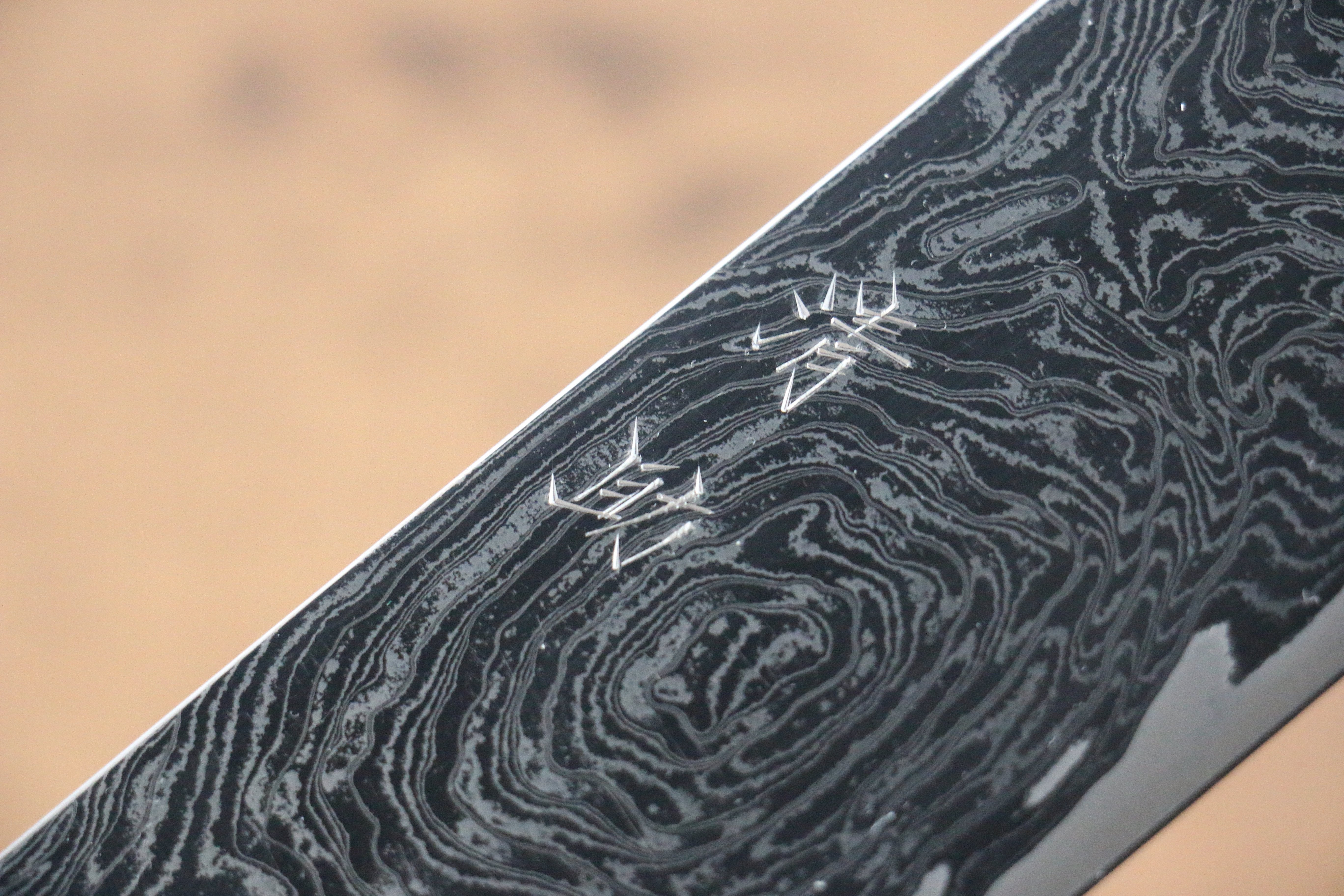 Seisuke Nami AUS10 Mirrored Finish Damascus Nakiri 170mm Oak Handle - Seisuke Knife