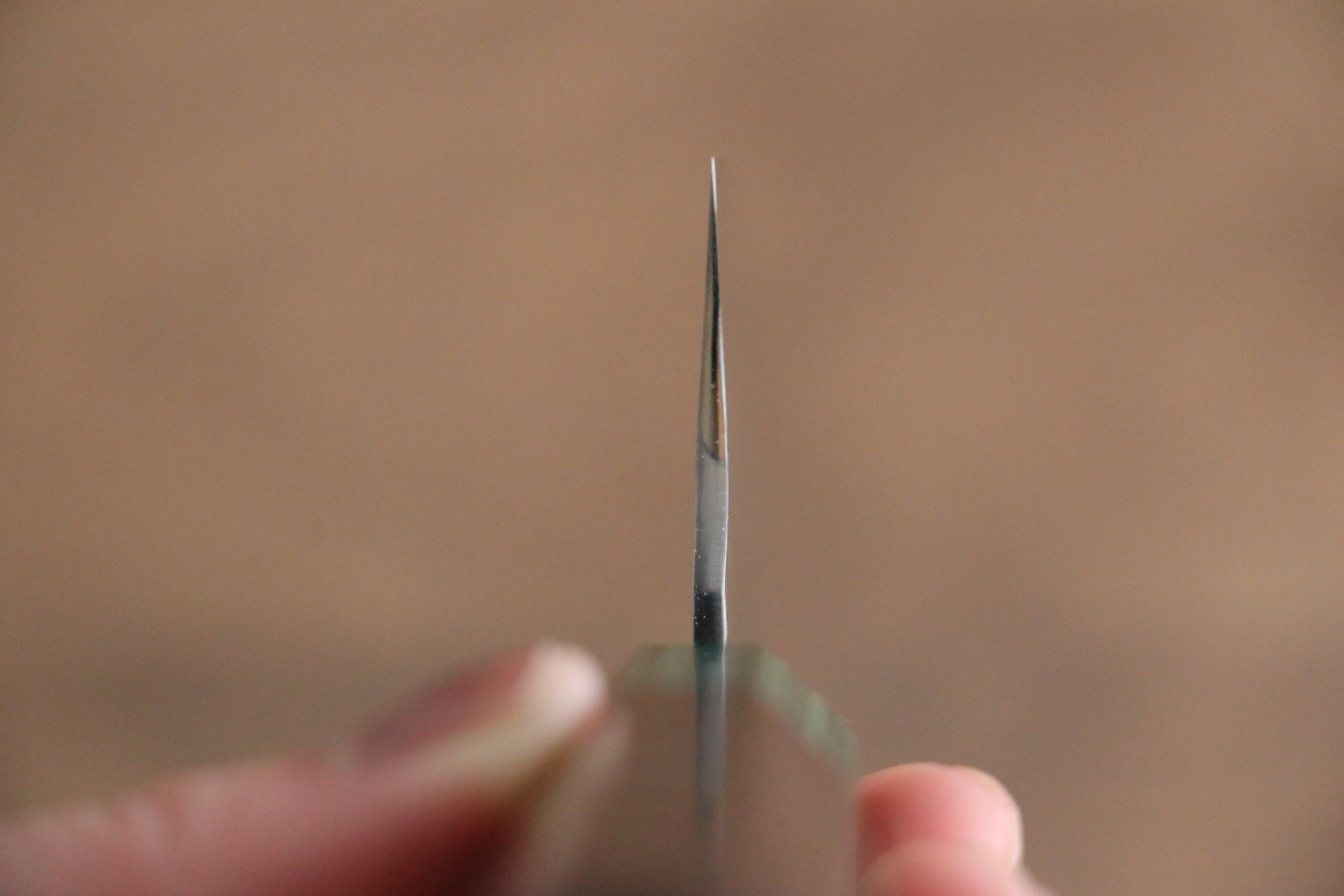 Yu Kurosaki Senko Ei SG2 Hammered Bunka 165mm Shitan (ferrule: Green Pakka wood) Handle - Seisuke Knife