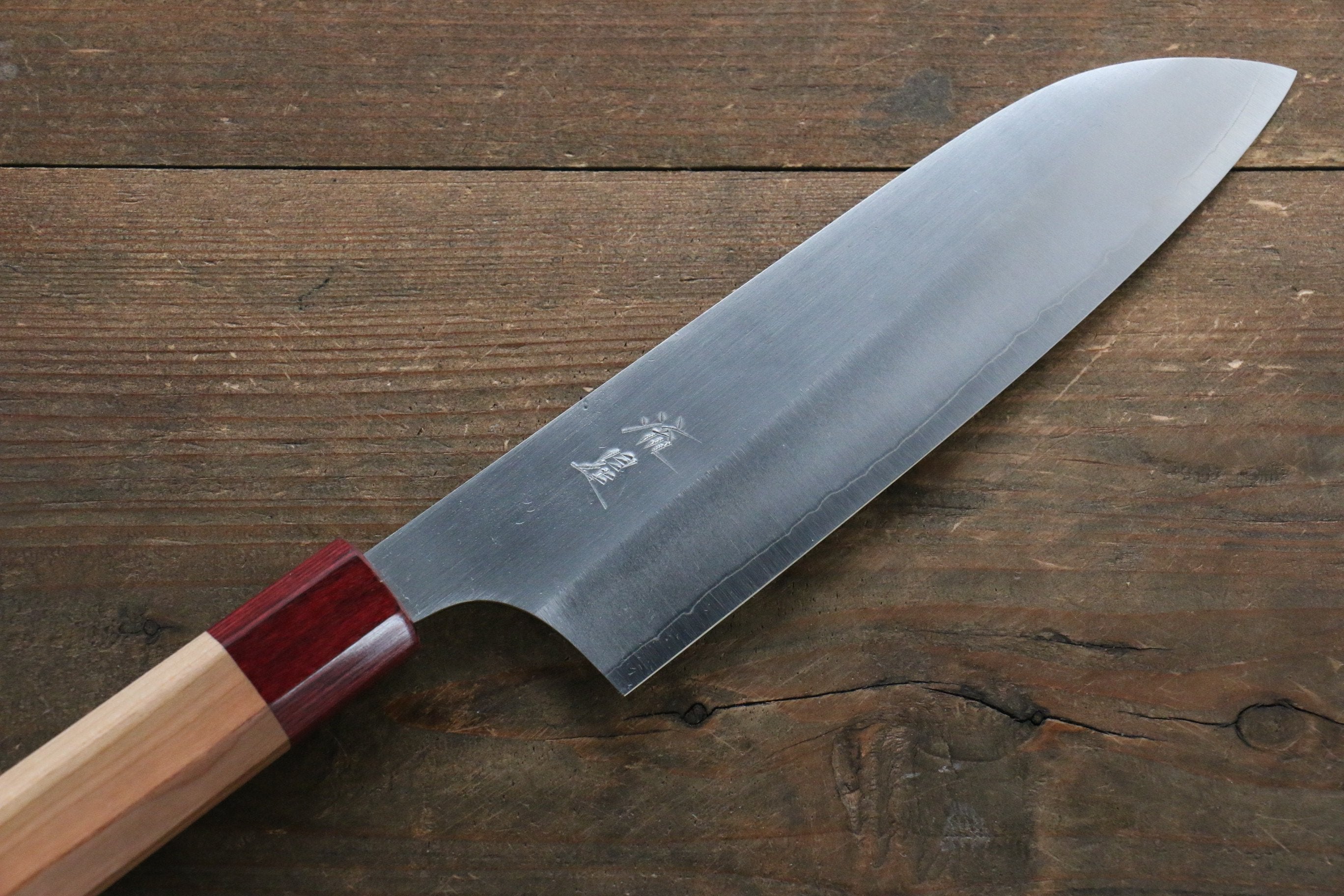 Makoto Kurosaki Ryusei Blue Super Nashiji Santoku 170mm with American Cherry Handle - Seisuke Knife