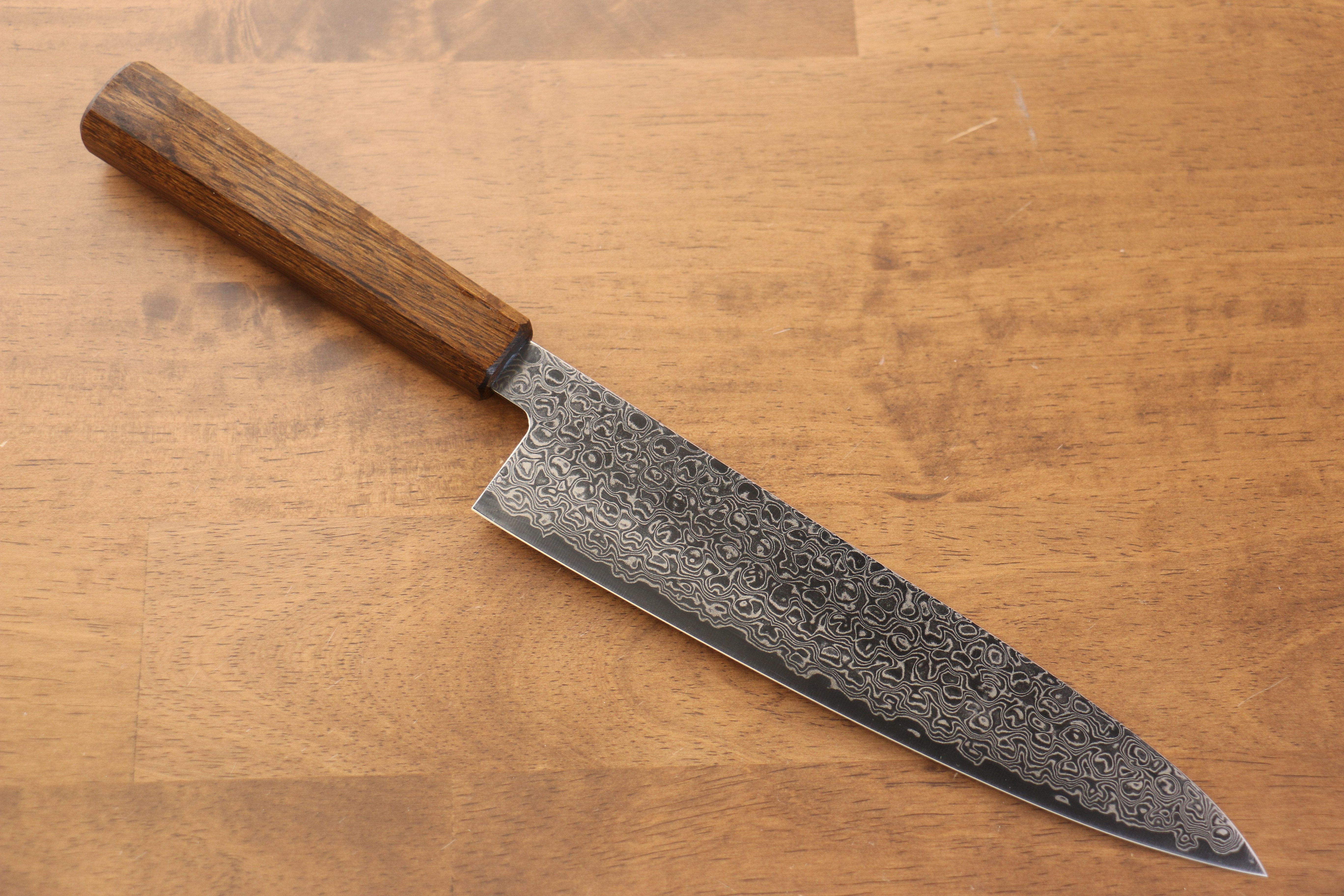 Seisuke ZA-18 Mirrored Finish Damascus Gyuto 210mm Oak Handle - Seisuke Knife