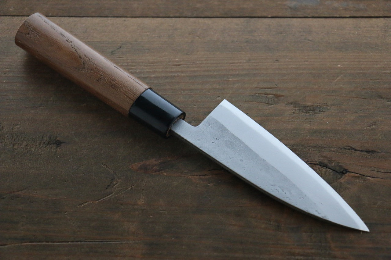Seisuke Blue Steel No.2 Nashiji Ajikiri 105mm Chestnut Handle - Seisuke Knife